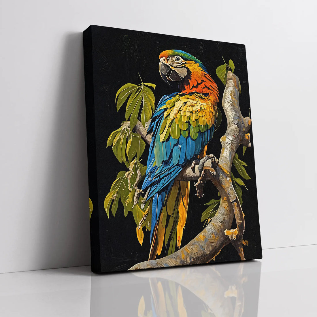 Colorful Parrot On Branch Giclée Print 454008 Visual Wall Art AR3:4V-AR4:5V Giclée Print