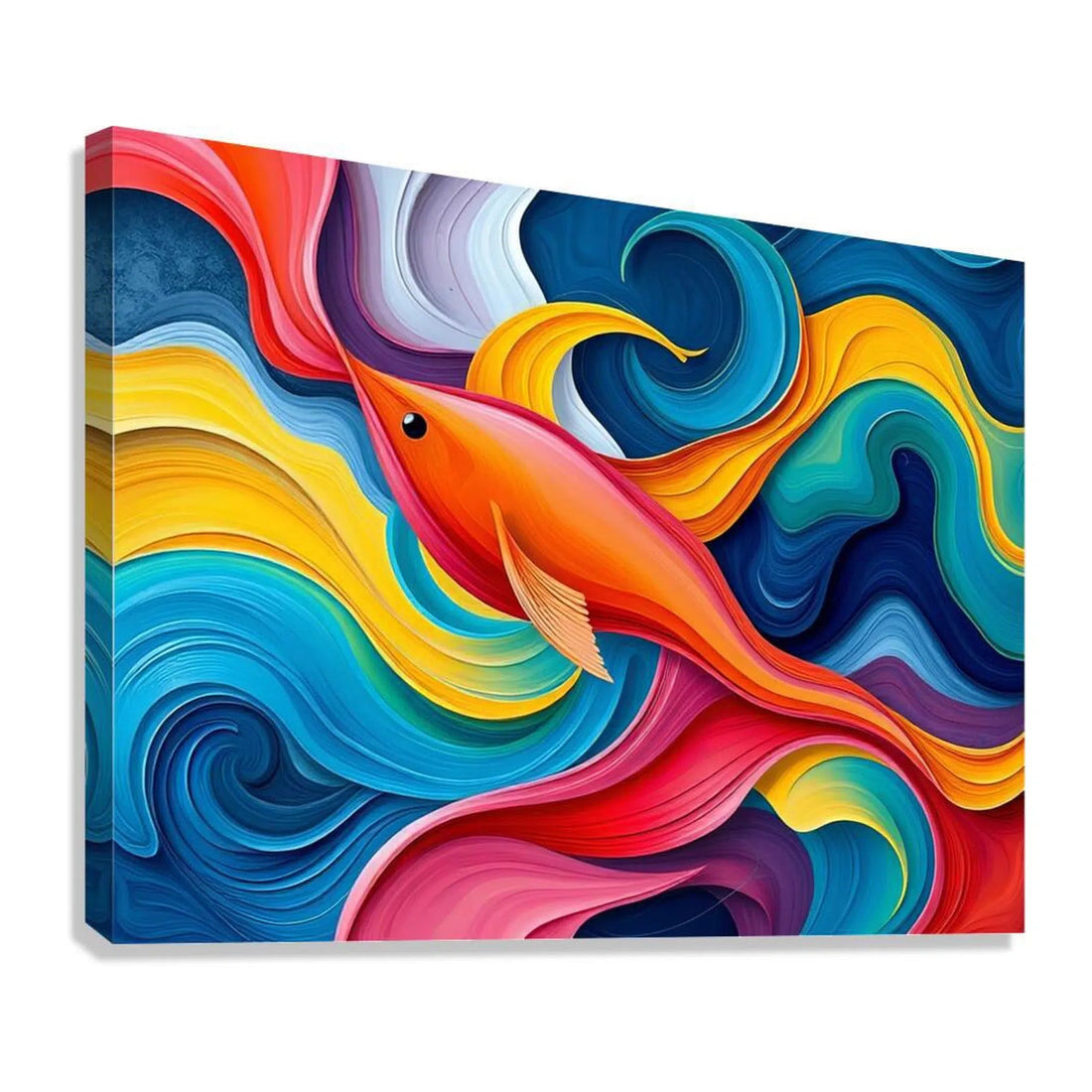 Colorful Swirls Fish Giclée Print 43403 Giclée Stretched Canvas Print Visual Wall Art