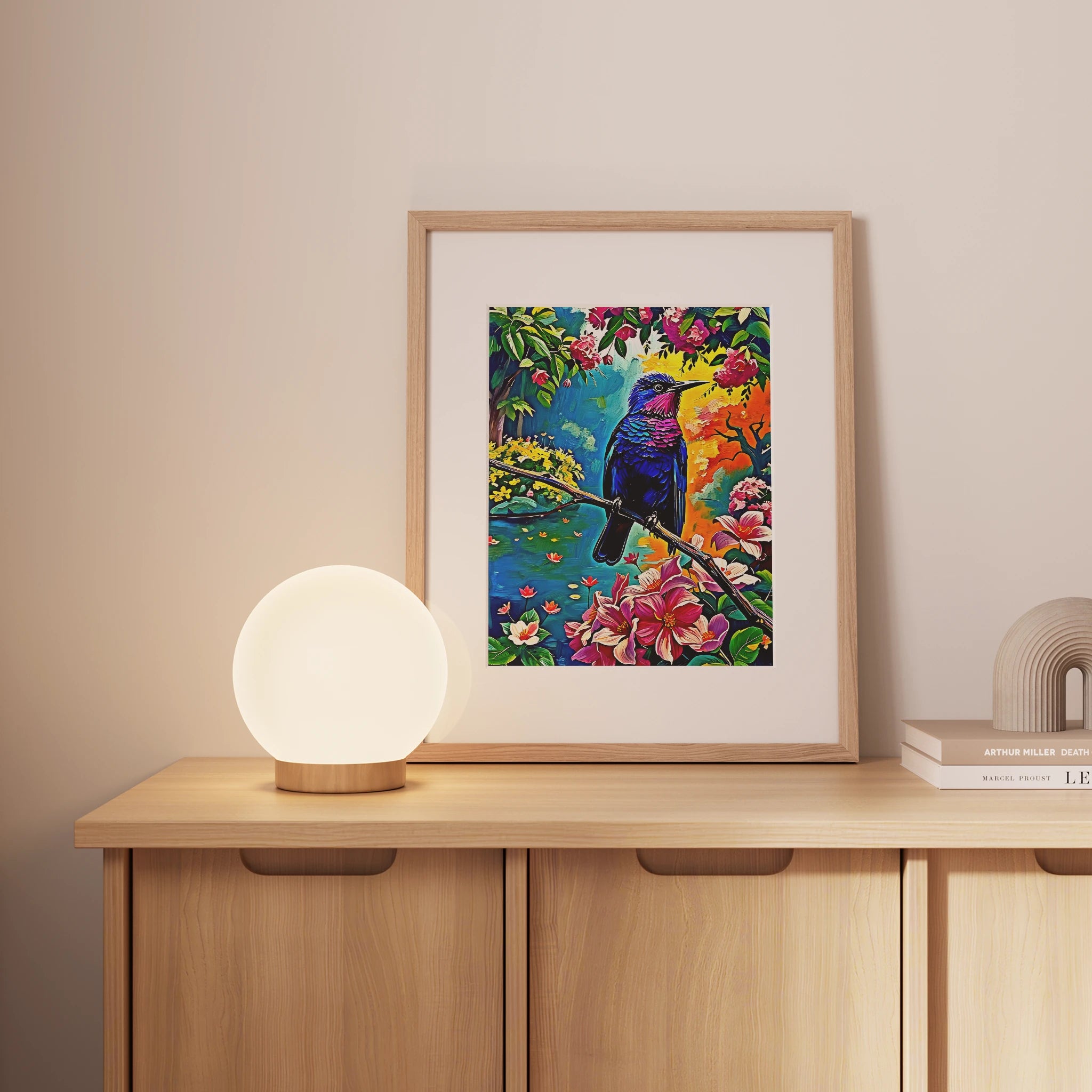 Colorful Violet Sabrewing-Framed Paper Print-452204 Visual Wall Art Framed Print