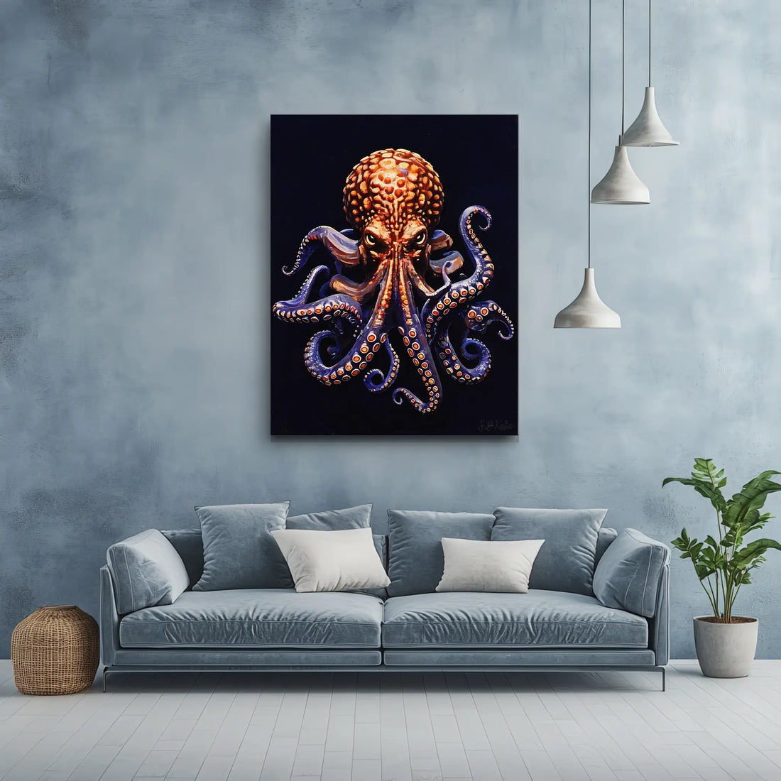 Common Octopus Giclée Print Octopus vulgaris 451008 Visual Wall Art AR3:4V-AR4:5V Giclée Print
