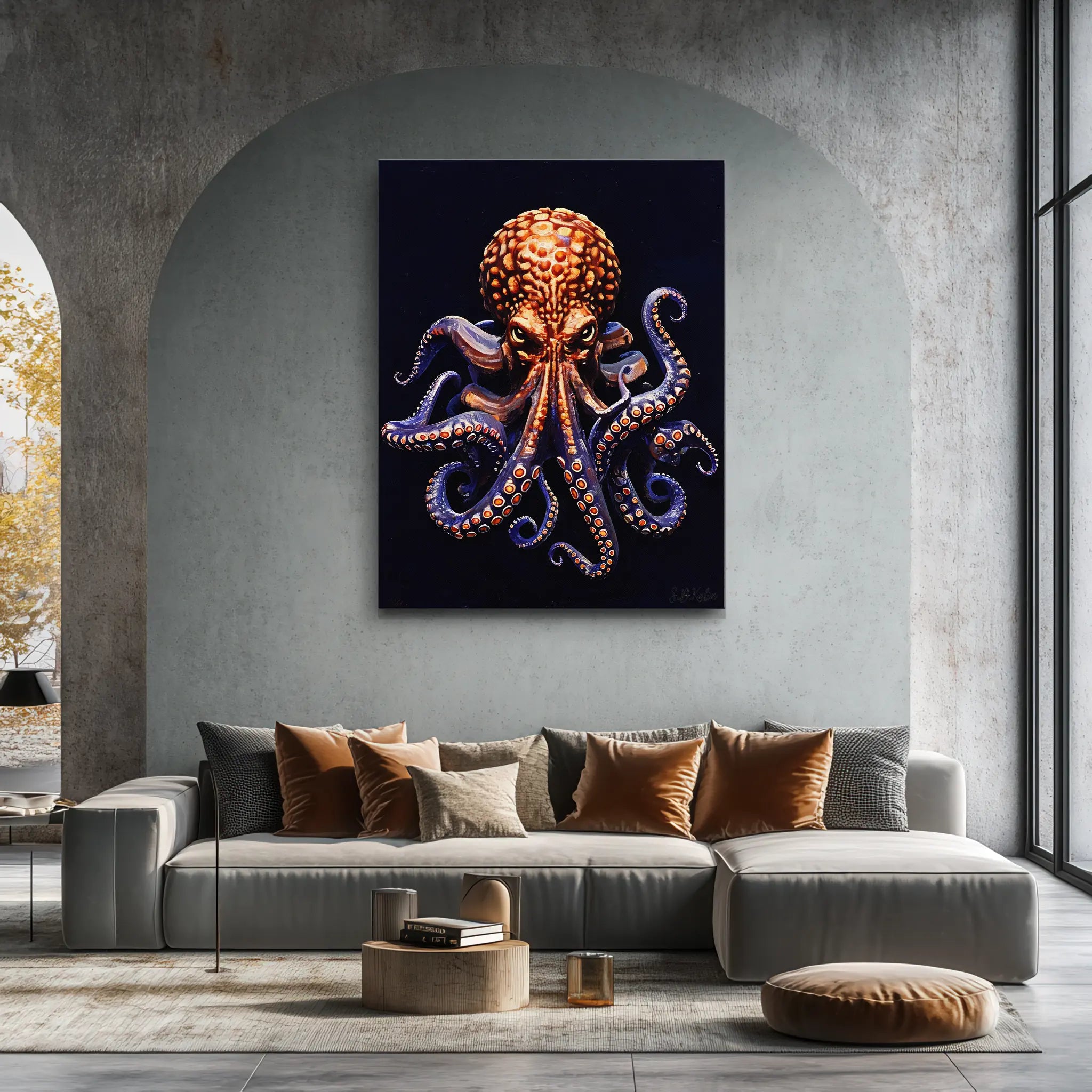 Common Octopus Giclée Print Octopus vulgaris 451008 Visual Wall Art AR3:4V-AR4:5V Giclée Print