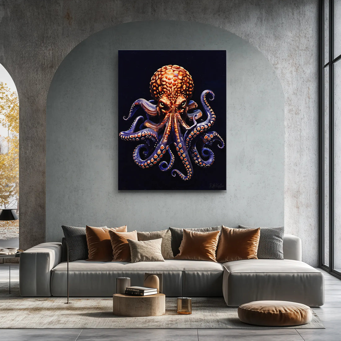 Common Octopus Giclée Print Octopus vulgaris 451008 Visual Wall Art AR3:4V-AR4:5V Giclée Print