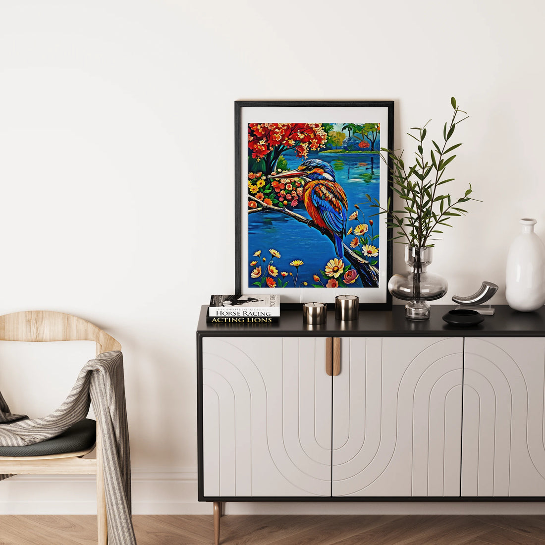 Common Kingfisher Alcedo Atthis-Framed Paper Print-452217 Visual Wall Art Framed Print