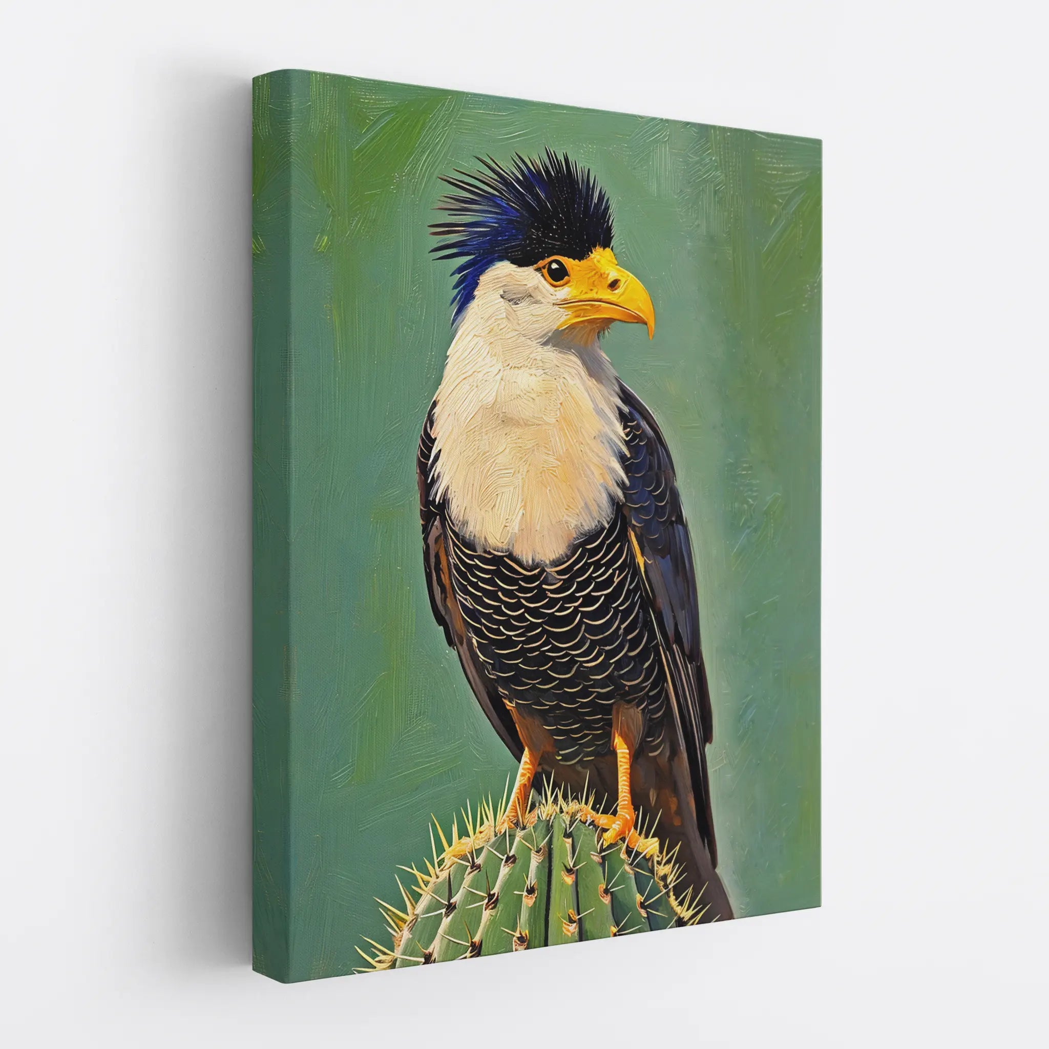 Crested Caracara Perched Cactus Giclée Print 454009 Visual Wall Art AR3:4V-AR4:5V Giclée Print