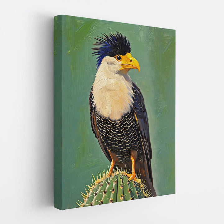 Crested Caracara Perched Cactus Giclée Print 454009 Visual Wall Art AR3:4V-AR4:5V Giclée Print
