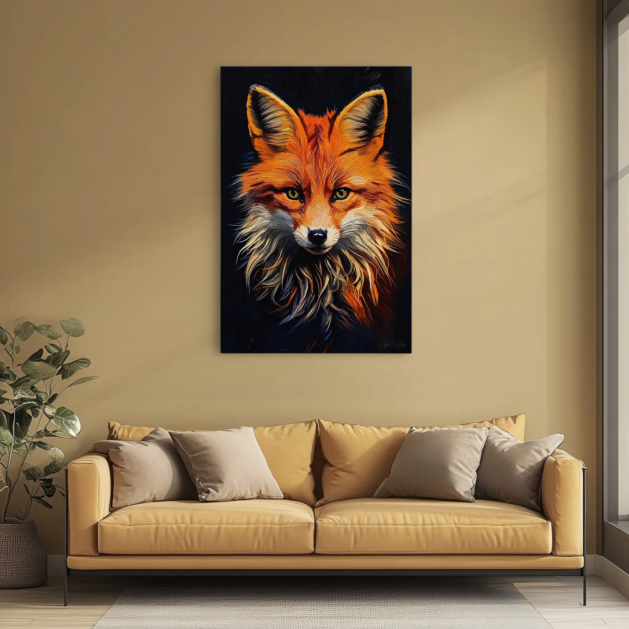 Crimson Fox Quiet Fire Giclée Print 231070 Visual Wall Art AR2:3V Giclée Print