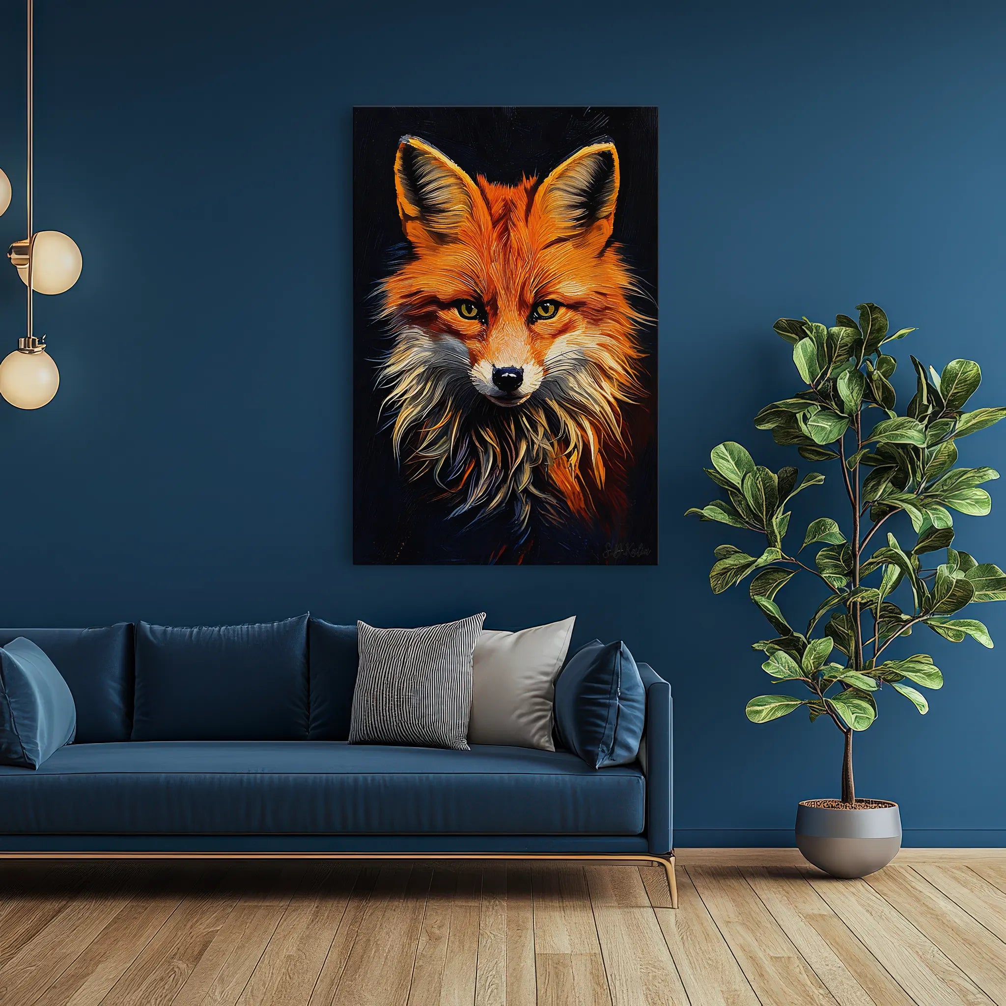 Crimson Fox Quiet Fire Giclée Print 231070 Visual Wall Art AR2:3V Giclée Print