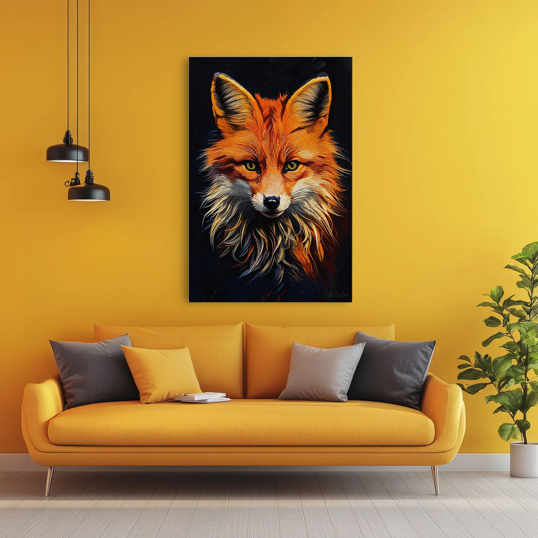 Crimson Fox Quiet Fire Giclée Print 231070 Visual Wall Art AR2:3V Giclée Print