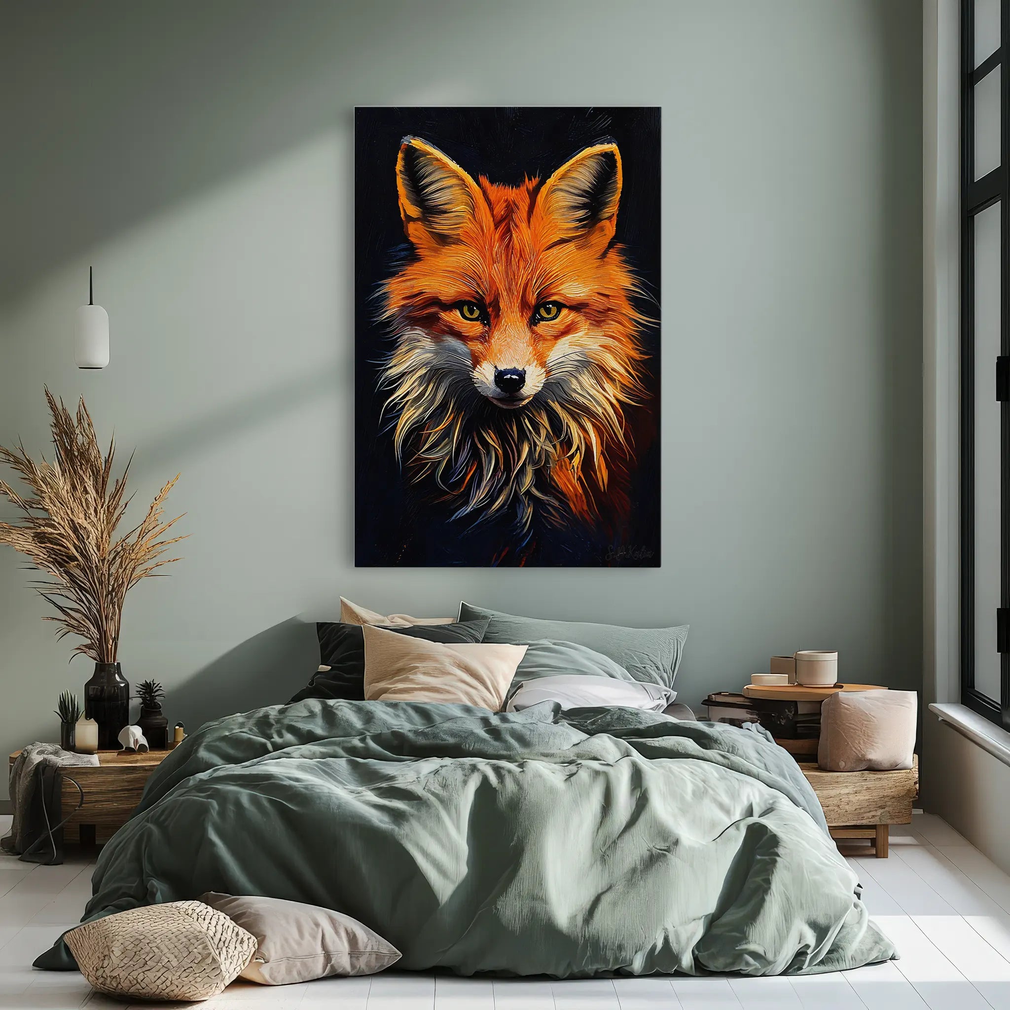 Crimson Fox Quiet Fire Giclée Print 231070 Visual Wall Art AR2:3V Giclée Print
