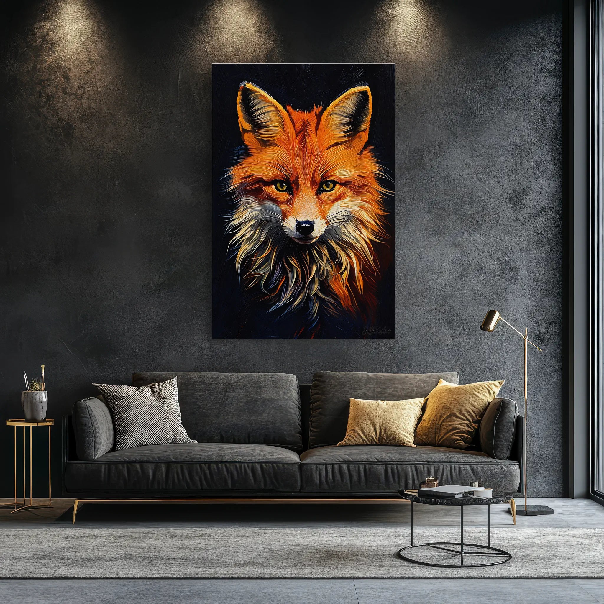 Crimson Fox Quiet Fire Giclée Print 231070 Visual Wall Art AR2:3V Giclée Print