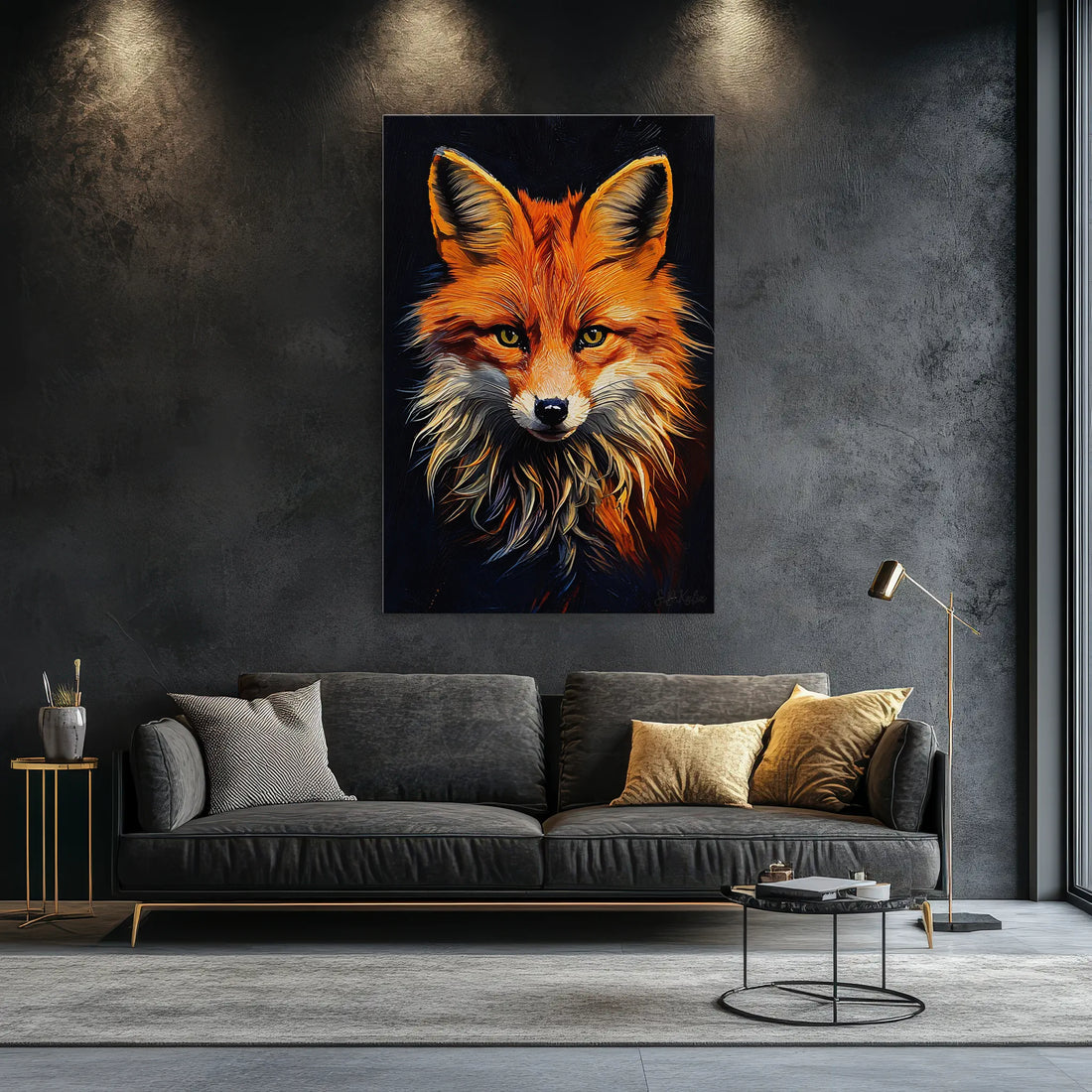 Crimson Fox Quiet Fire Giclée Print 231070 Visual Wall Art AR2:3V Giclée Print