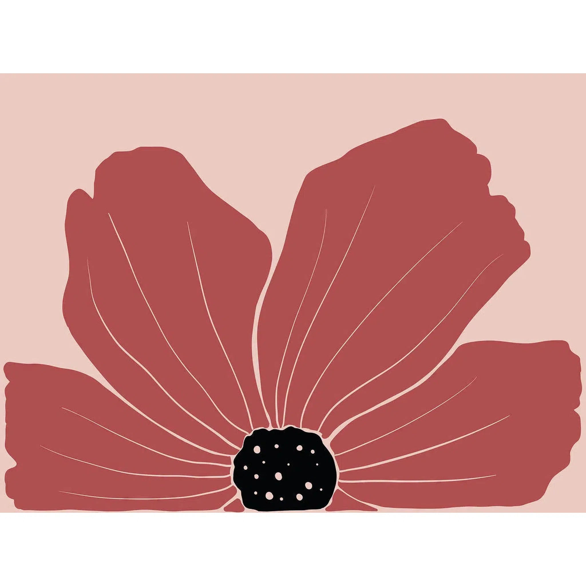 Crimson Red Flower Bohemian Giclée Print 43292H Giclée Rolled Canvas Print Visual Wall Art