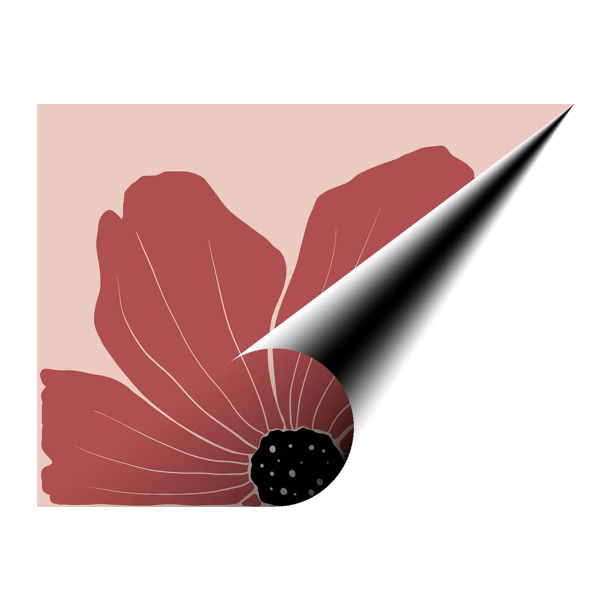 Crimson Red Flower Bohemian Giclée Print 43292H Giclée Fine Art Matte Paper Print Visual Wall Art