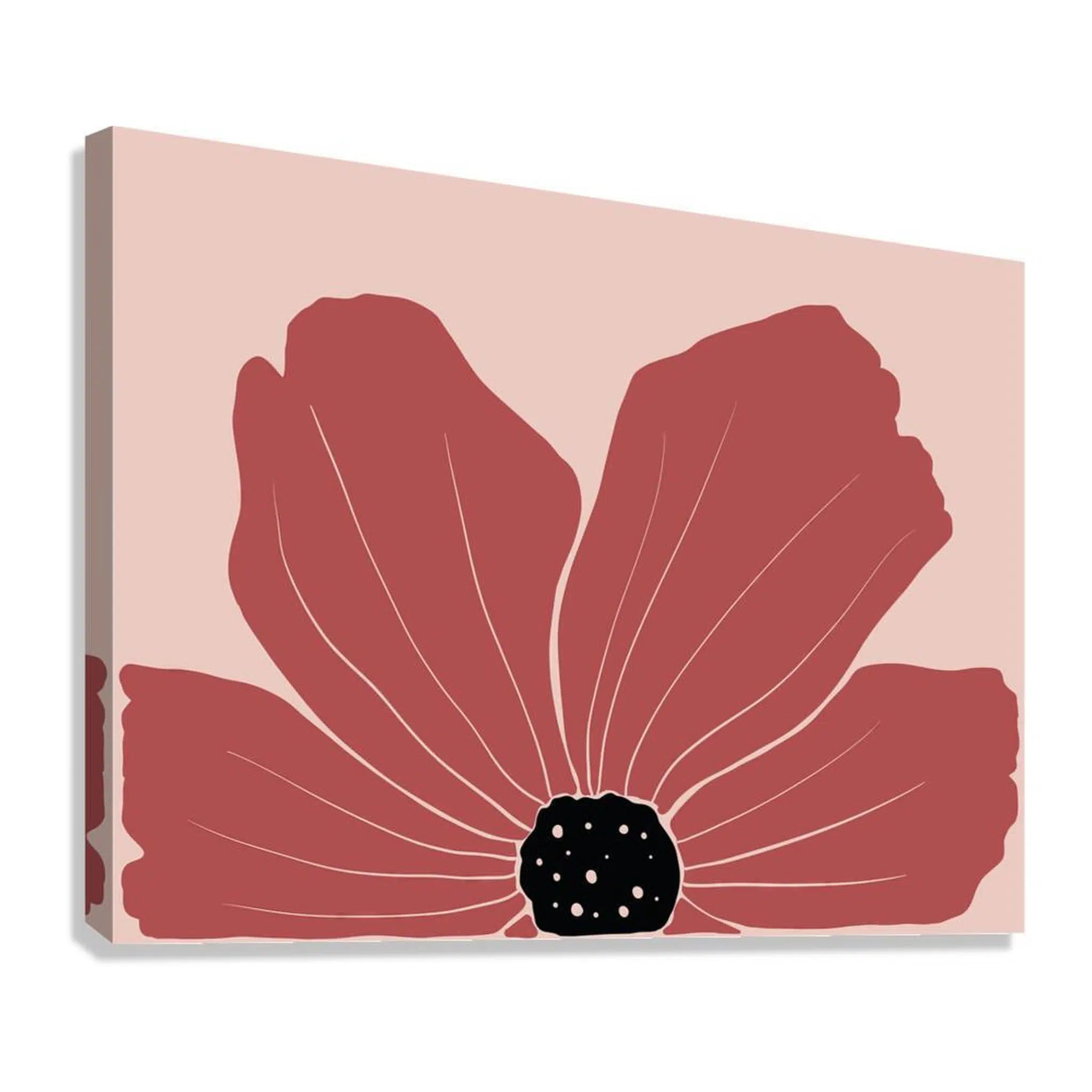 Crimson Red Flower Bohemian Giclée Print 43292H Giclée Stretched Canvas Print Visual Wall Art