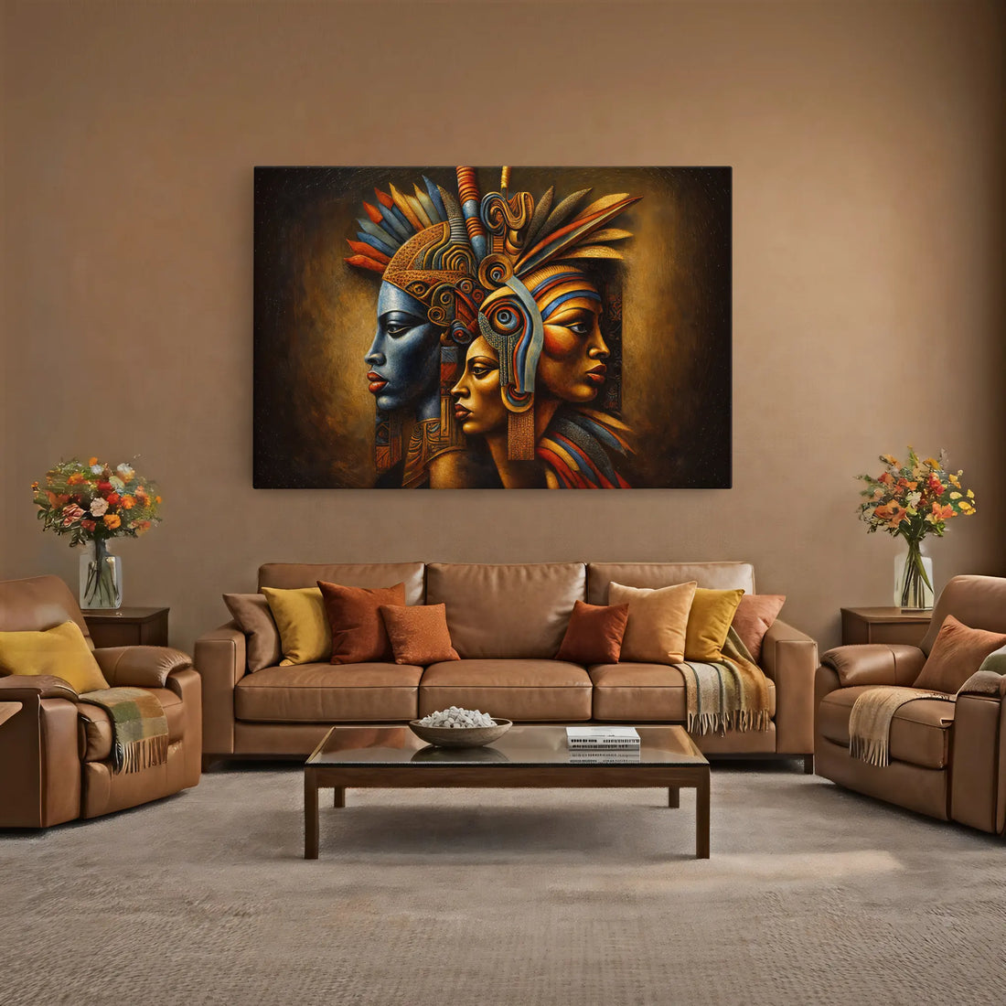 Crowned in Fire and Blue Giclée Print 329002 Visual Wall Art AR3:2H Giclée Print