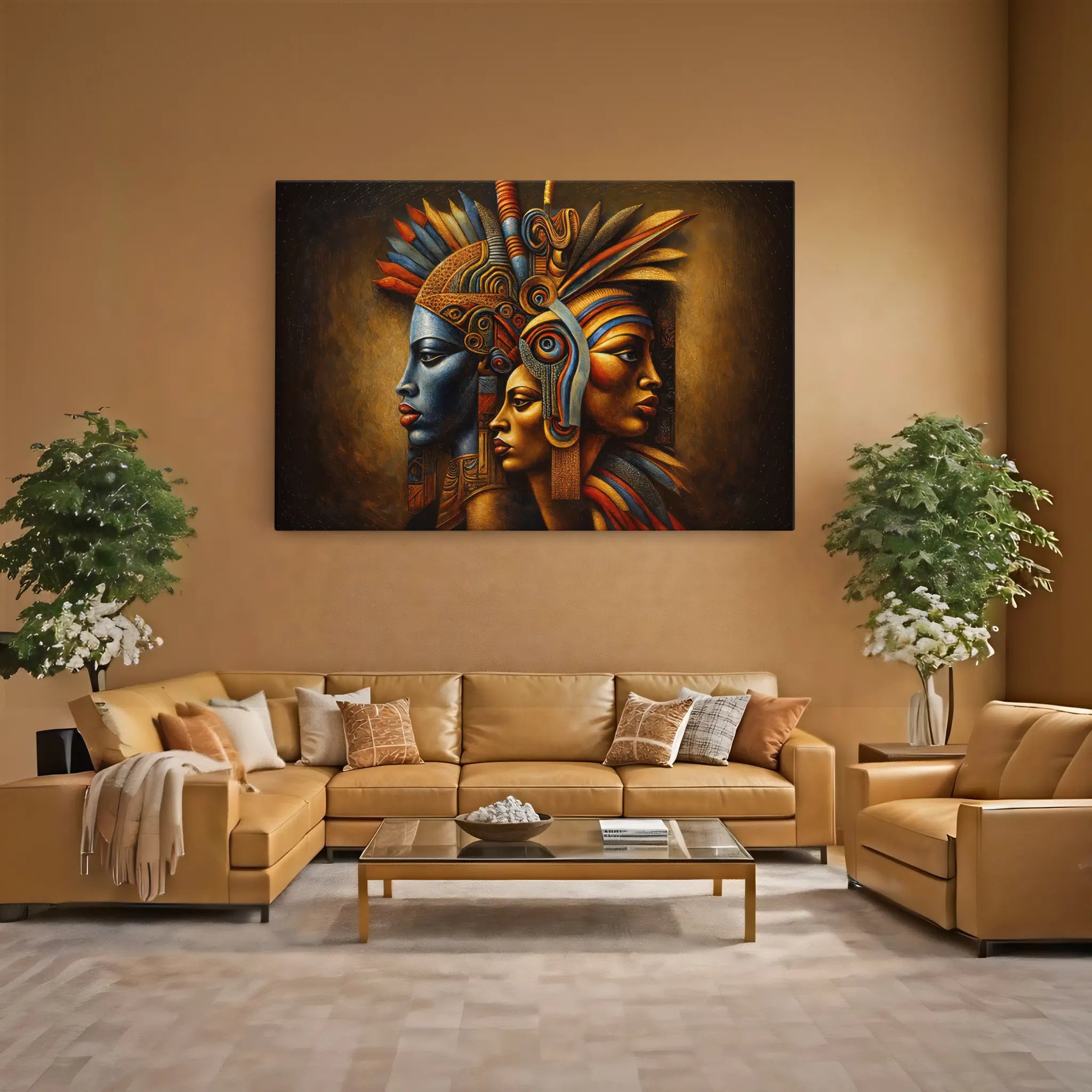 Crowned in Fire and Blue Giclée Print 329002 Visual Wall Art AR3:2H Giclée Print