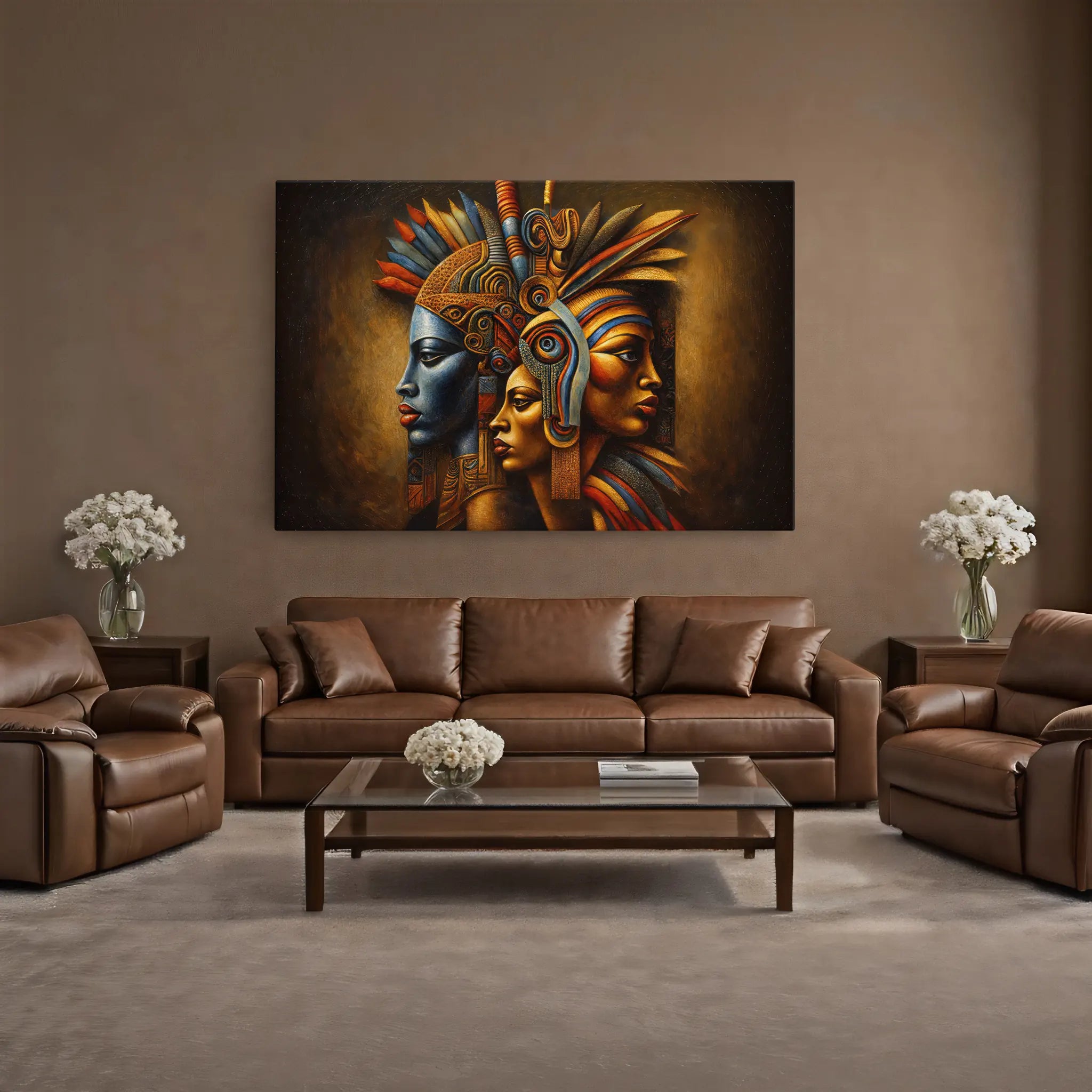 Crowned in Fire and Blue Giclée Print 329002 Visual Wall Art AR3:2H Giclée Print