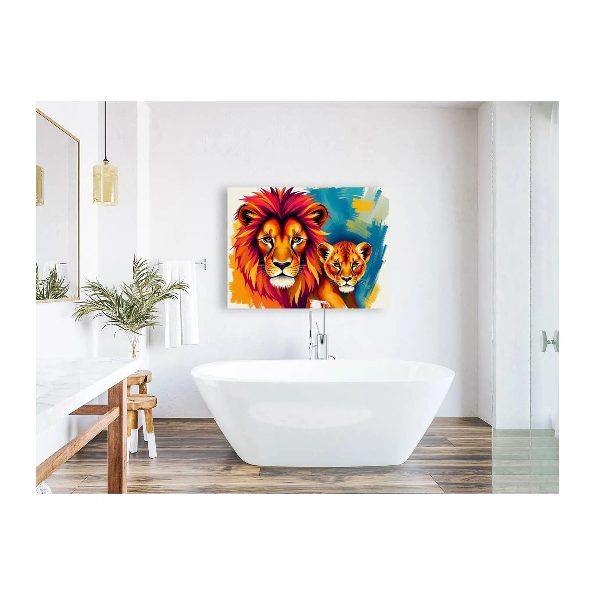 Cub And Lion Father Giclée Print 43126 Visual Wall Art