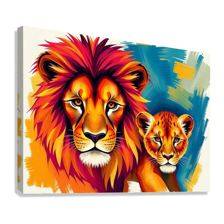 Cub And Lion Father Giclee Print 43126 Pictorem.com