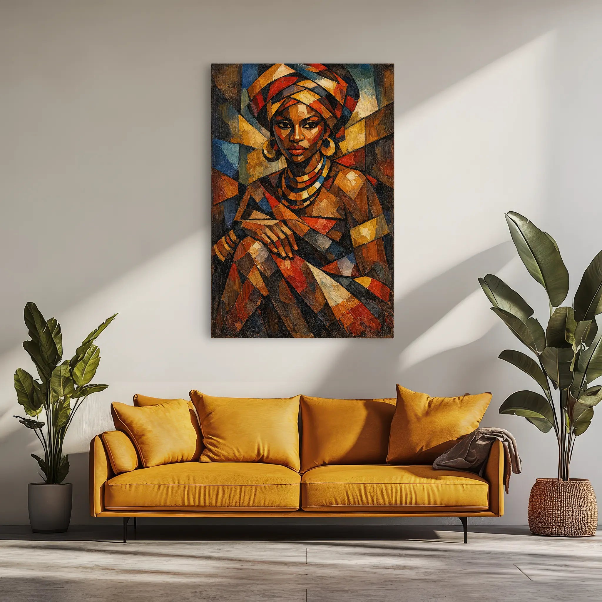 Cubist African Woman Giclée Print 235004 Visual Wall Art AR2:3V Giclée Print