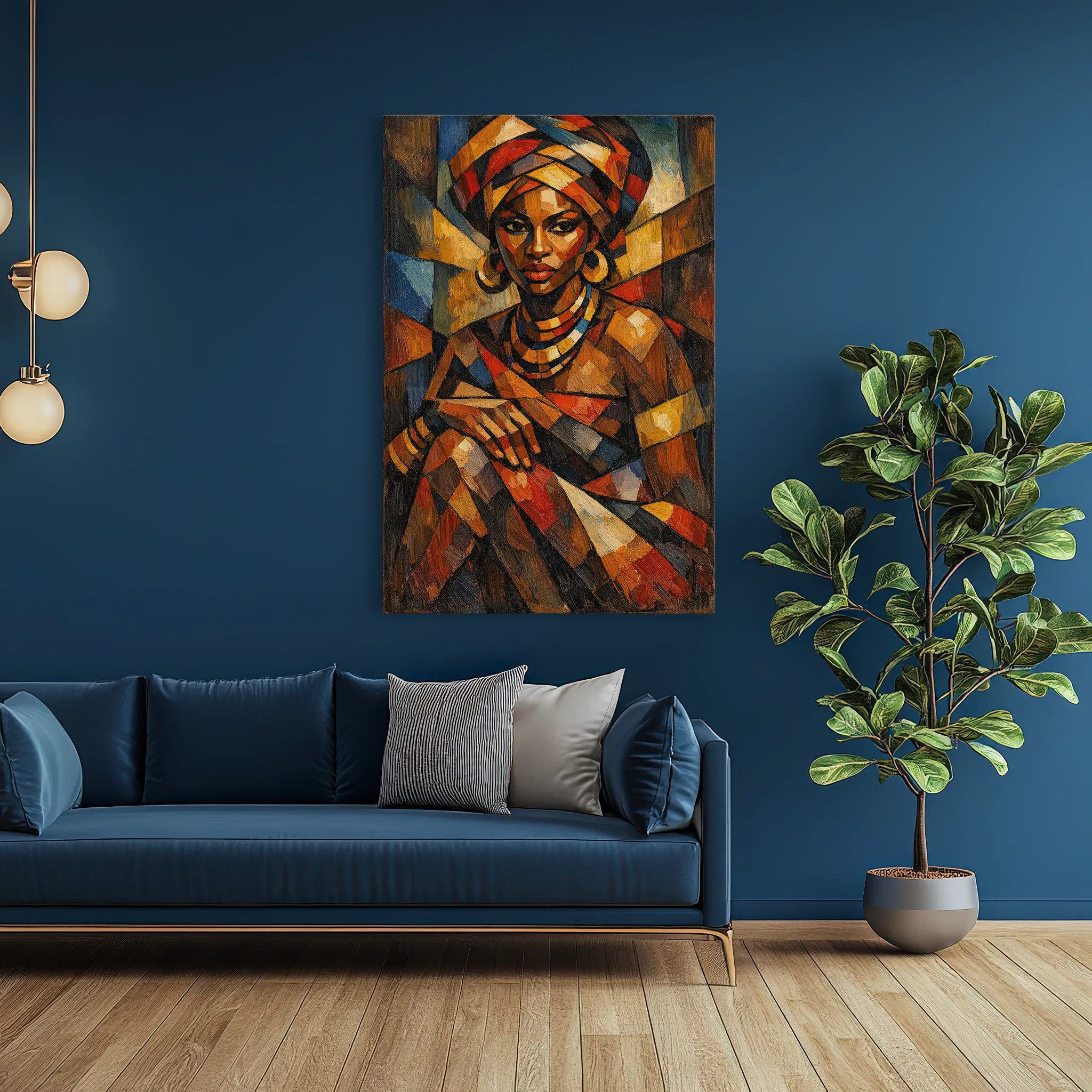 Cubist African Woman Giclée Print 235004 Visual Wall Art AR2:3V Giclée Print