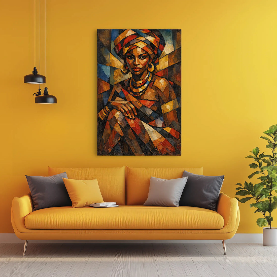 Cubist African Woman Giclée Print 235004 Visual Wall Art AR2:3V Giclée Print