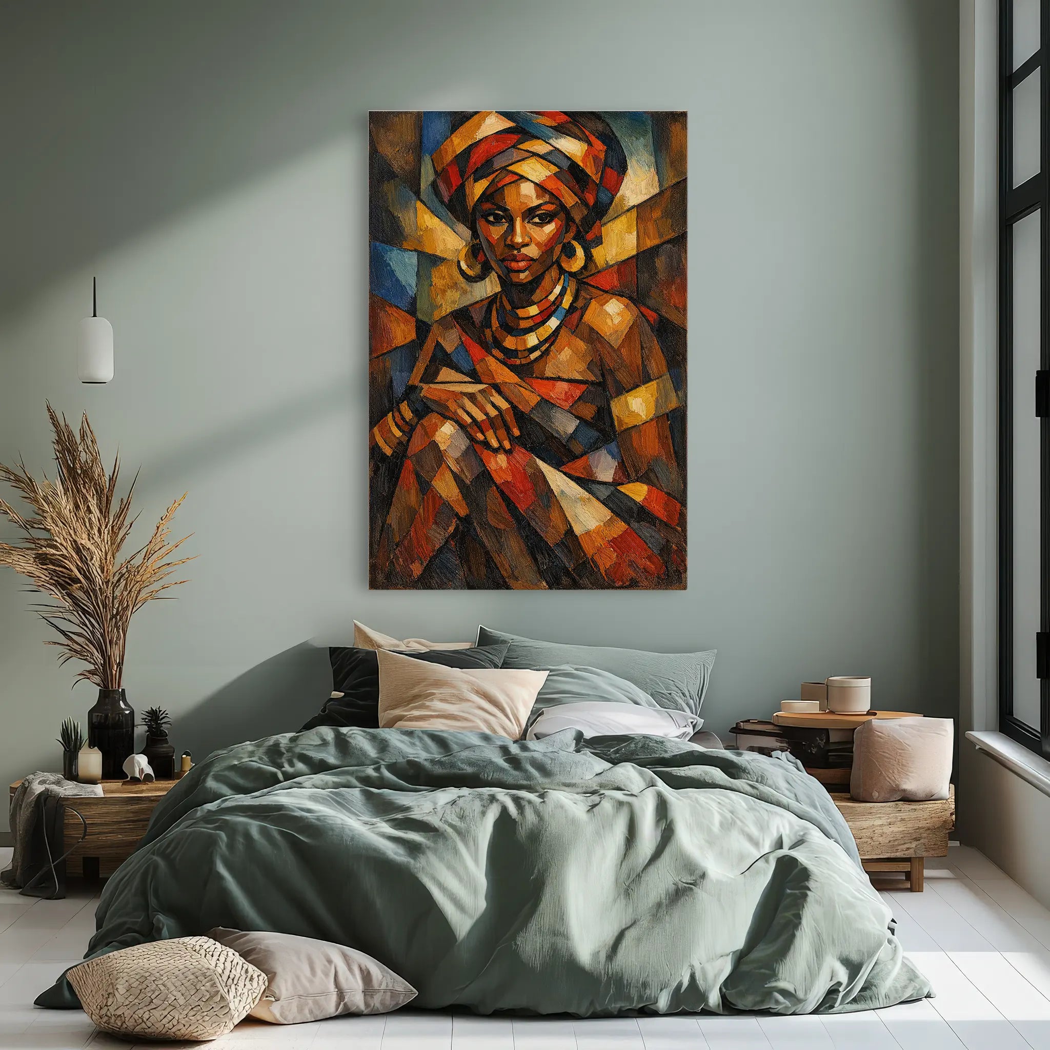 Cubist African Woman Giclée Print 235004 Visual Wall Art AR2:3V Giclée Print