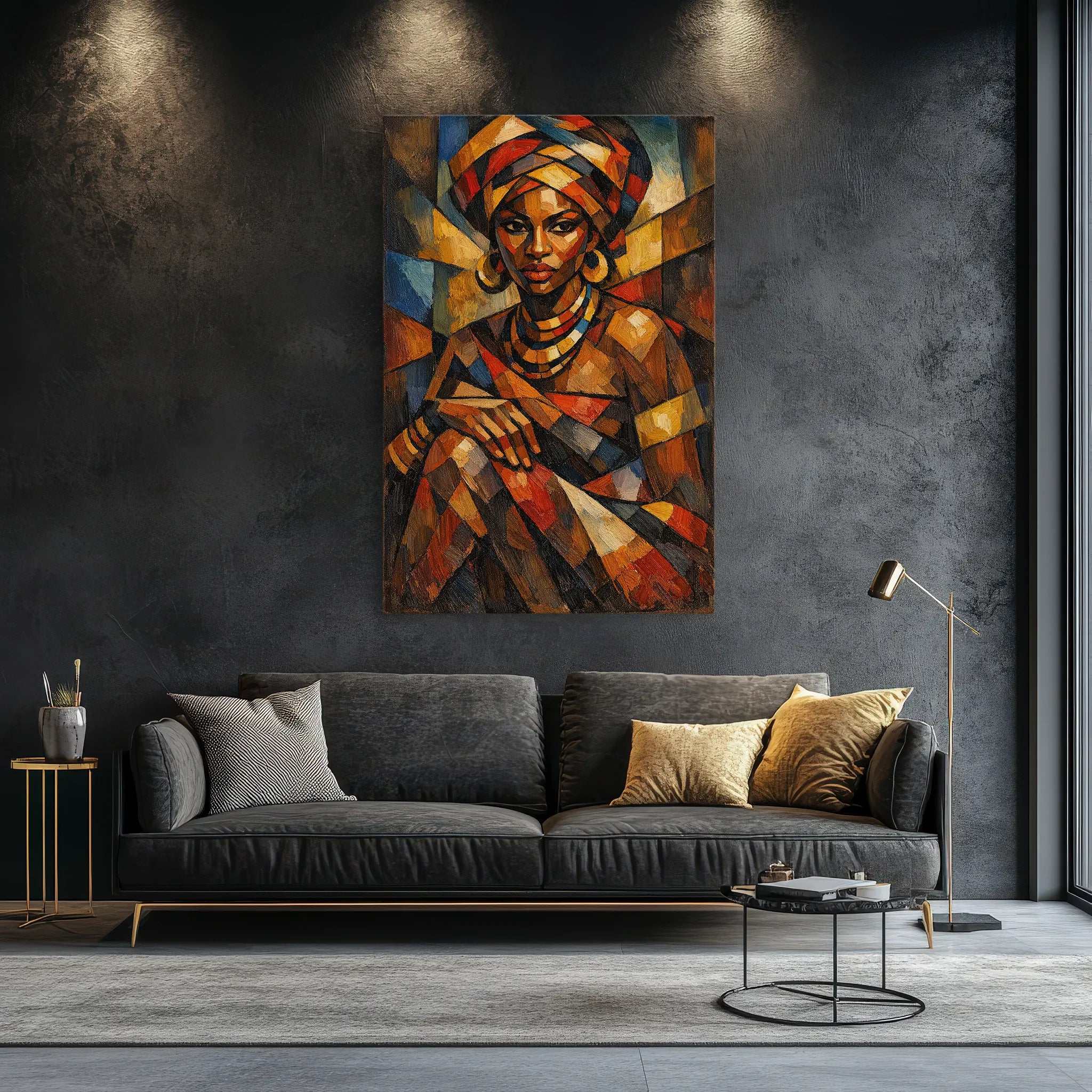 Cubist African Woman Giclée Print 235004 Visual Wall Art AR2:3V Giclée Print