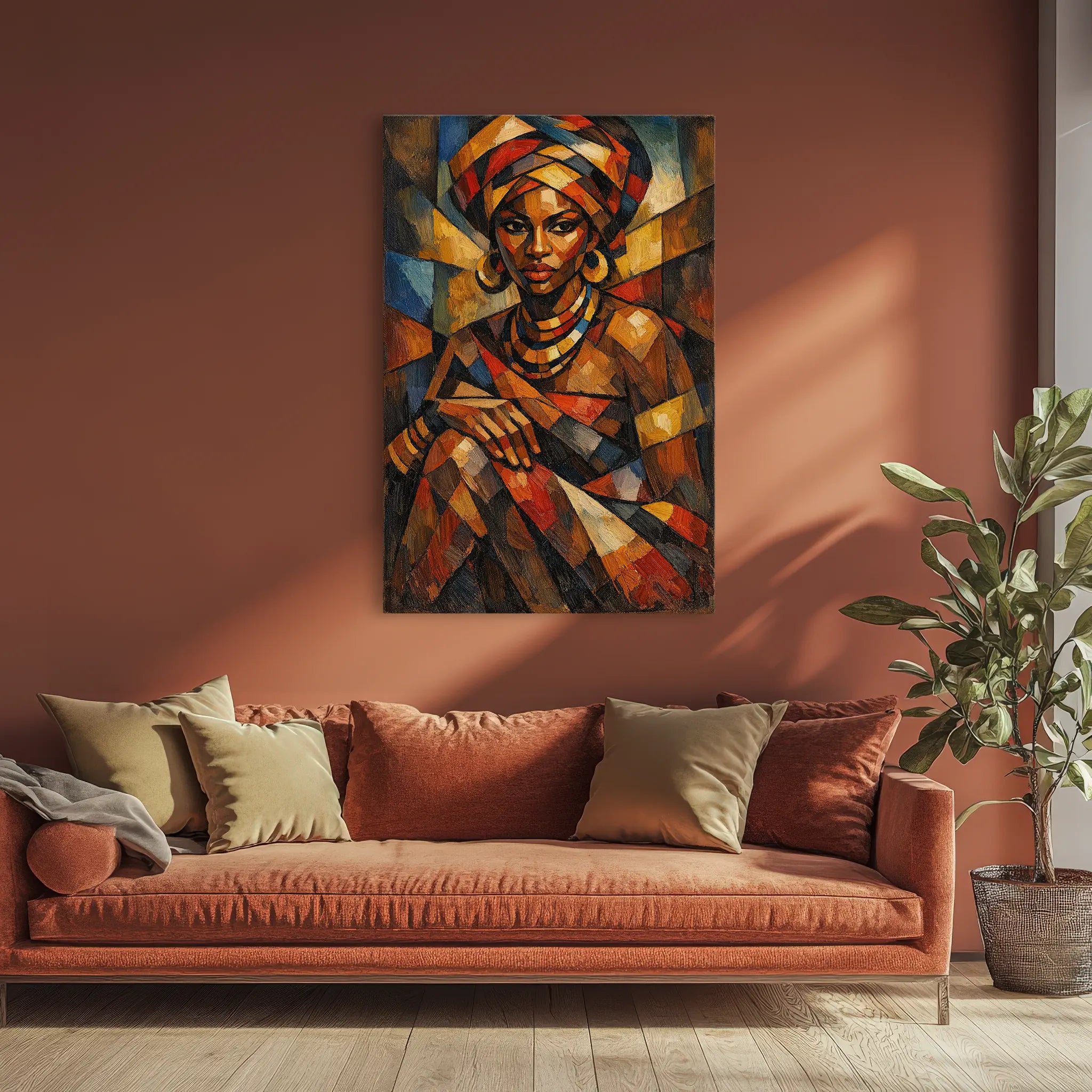 Cubist African Woman Giclée Print 235004 Visual Wall Art AR2:3V Giclée Print