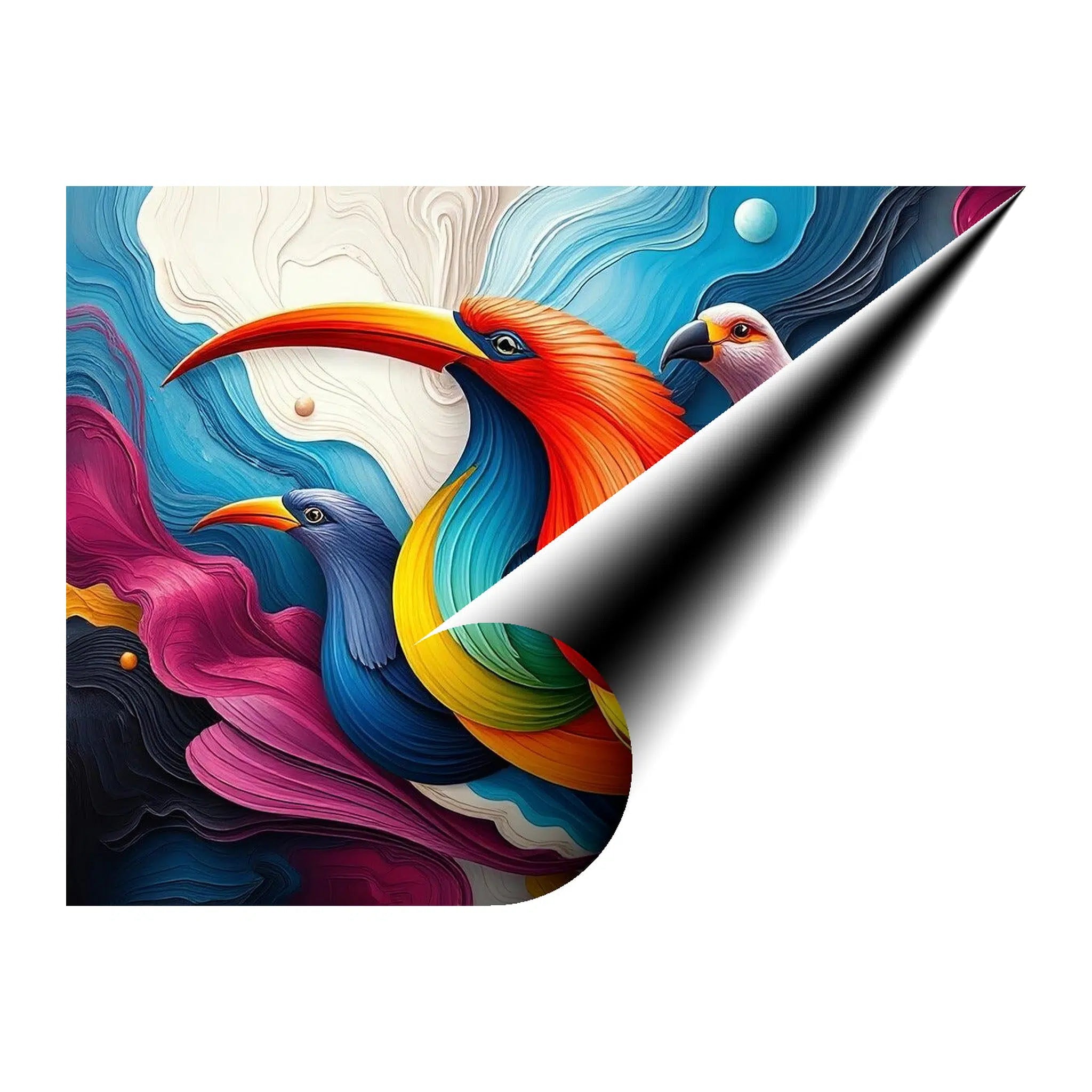 Curved Beak Bird Giclée Print 43704 Giclée Rolled Canvas Print Visual Wall Art