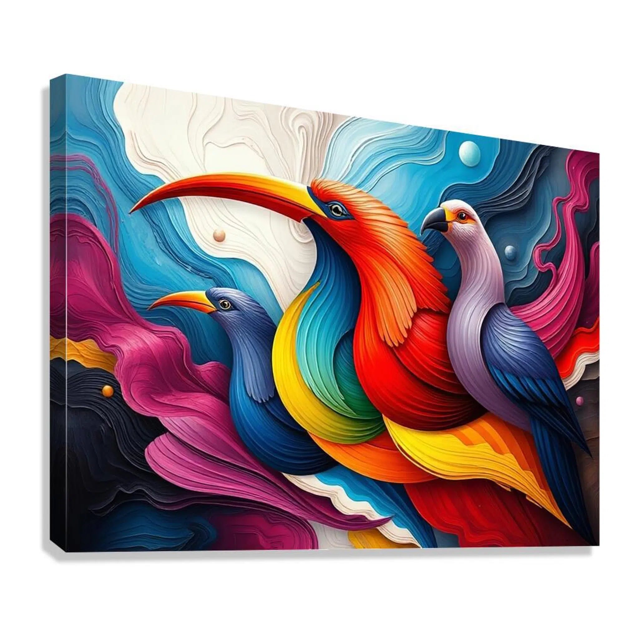 Curved Beak Bird Giclée Print 43704 Giclée Stretched Canvas Print Visual Wall Art