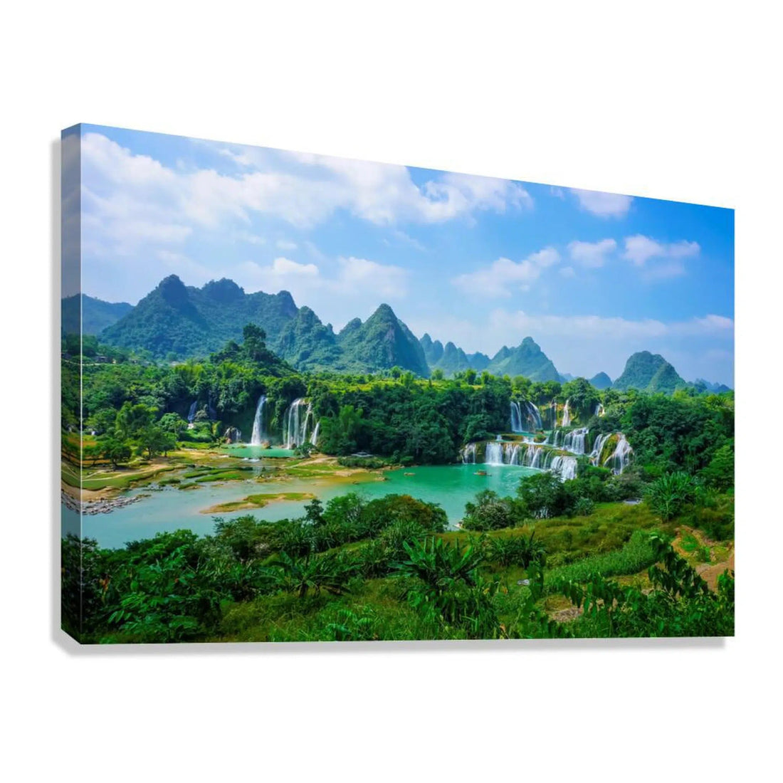 Cute Falls Waterfall Giclée Print 32610 Giclée Stretched Canvas Print Visual Wall Art