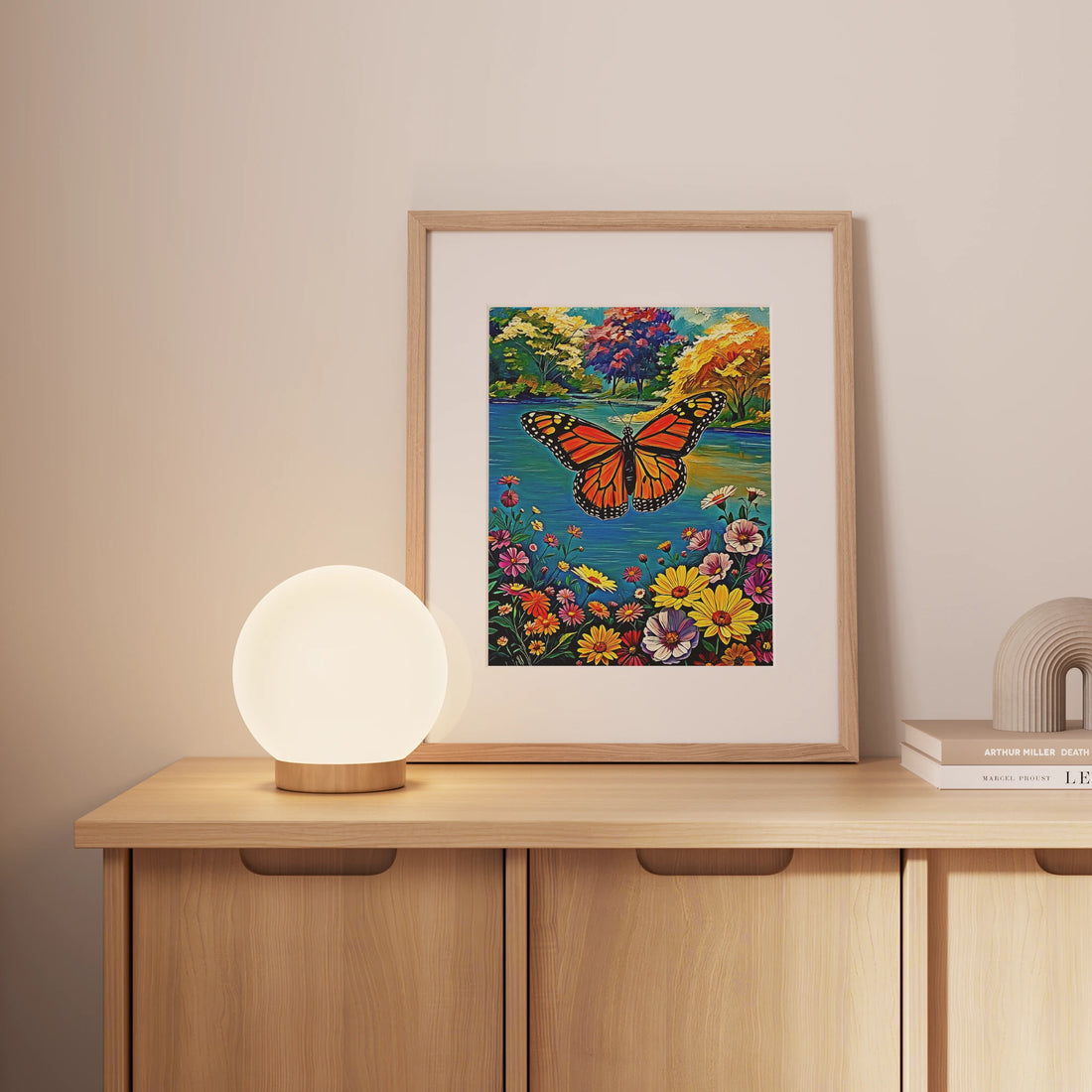 Danaus Plexippus Monarch Butterfly-Framed Paper Print-452254 Visual Wall Art Framed Print