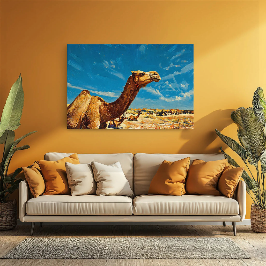 Desert Sentinel Camel Under Wide Skies Giclée Print 321016 Visual Wall Art AR3:2H Giclée Print