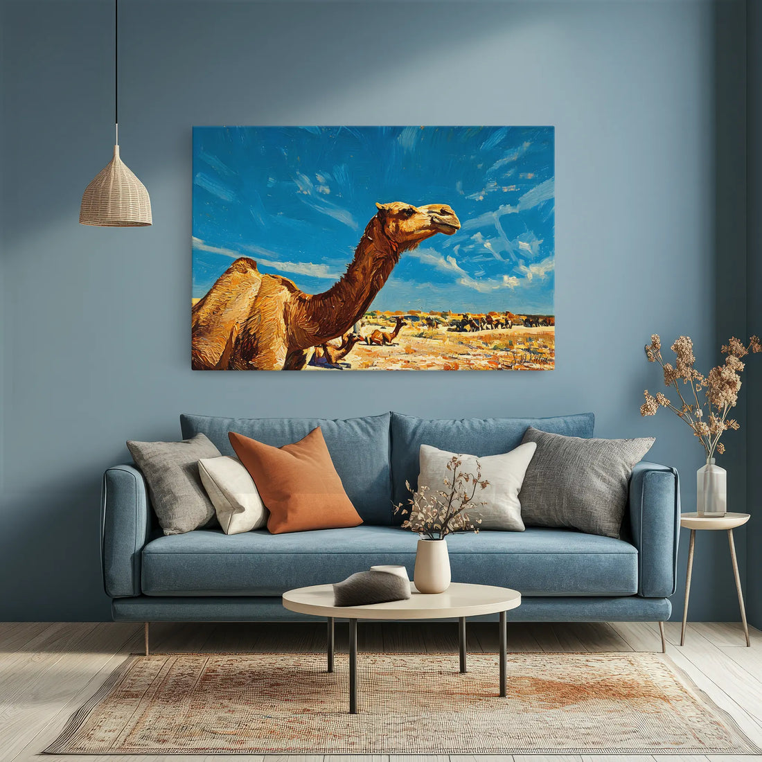 Desert Sentinel Camel Under Wide Skies Giclée Print 321016 Visual Wall Art AR3:2H Giclée Print