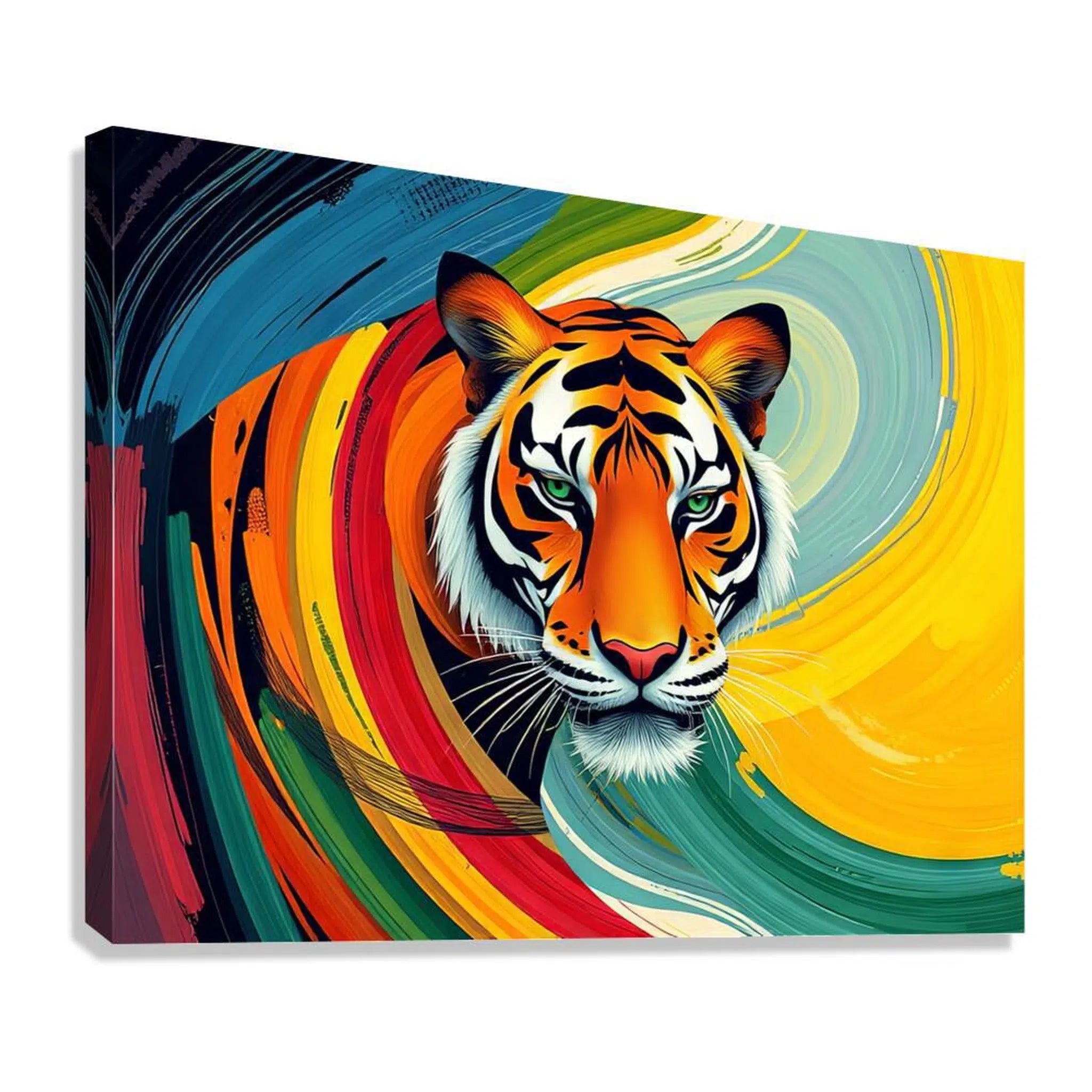 Dynalic Swirls Tiger Giclée Print 43131 Giclée Stretched Canvas Print Visual Wall Art
