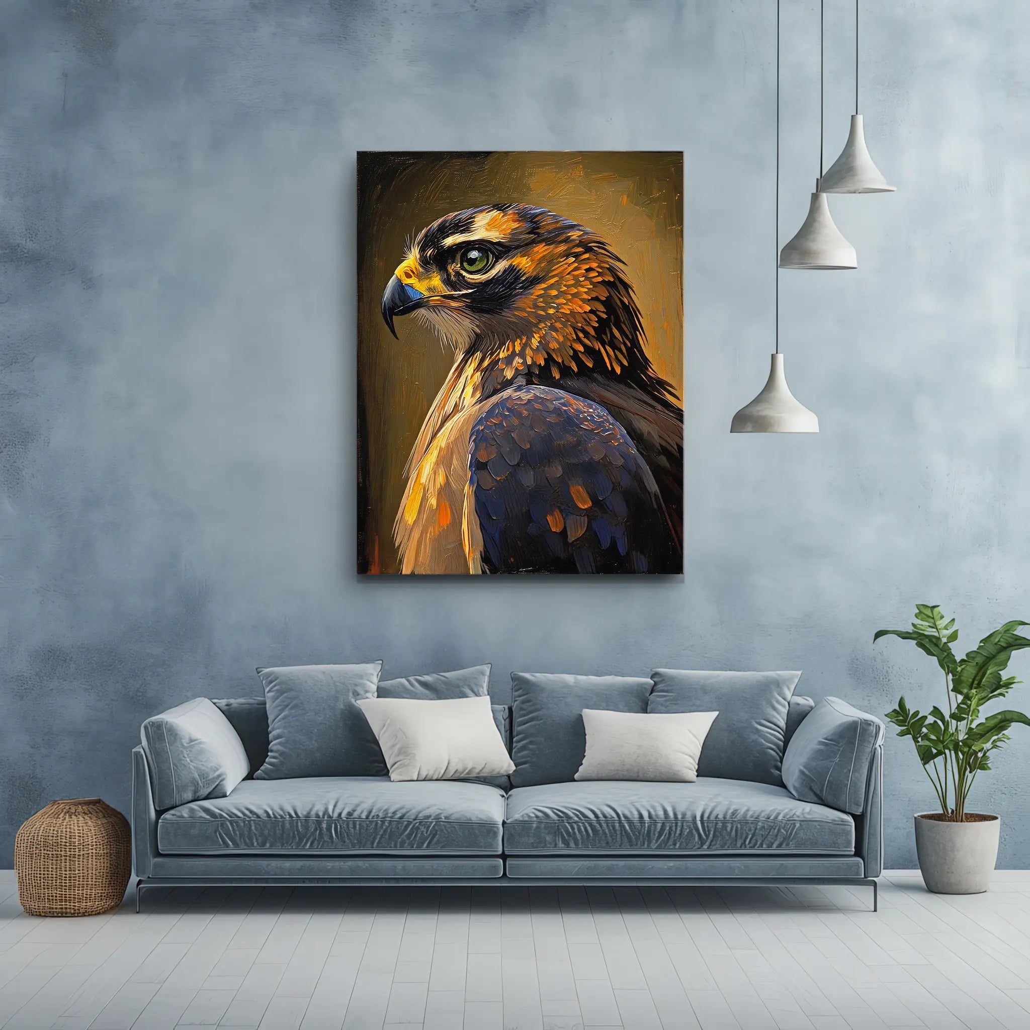 Echo Of The Skies Falcon Portrait Giclée Print 454010 Visual Wall Art AR3:4V-AR4:5V Giclée Print