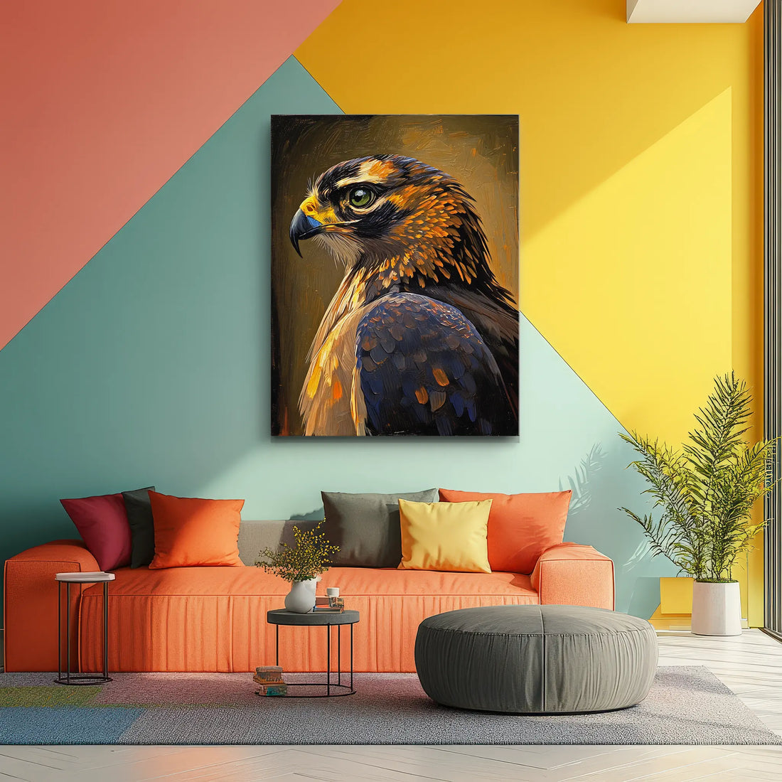 Echo Of The Skies Falcon Portrait Giclée Print 454010 Visual Wall Art AR3:4V-AR4:5V Giclée Print