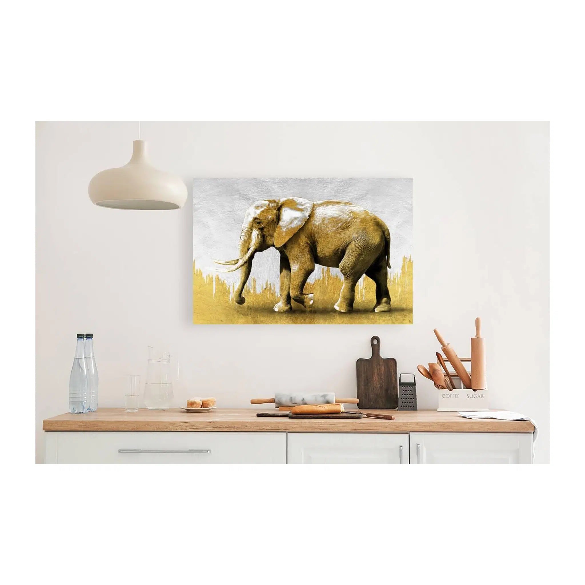 Elephant Gold Giclée Print 32902 Visual Wall Art