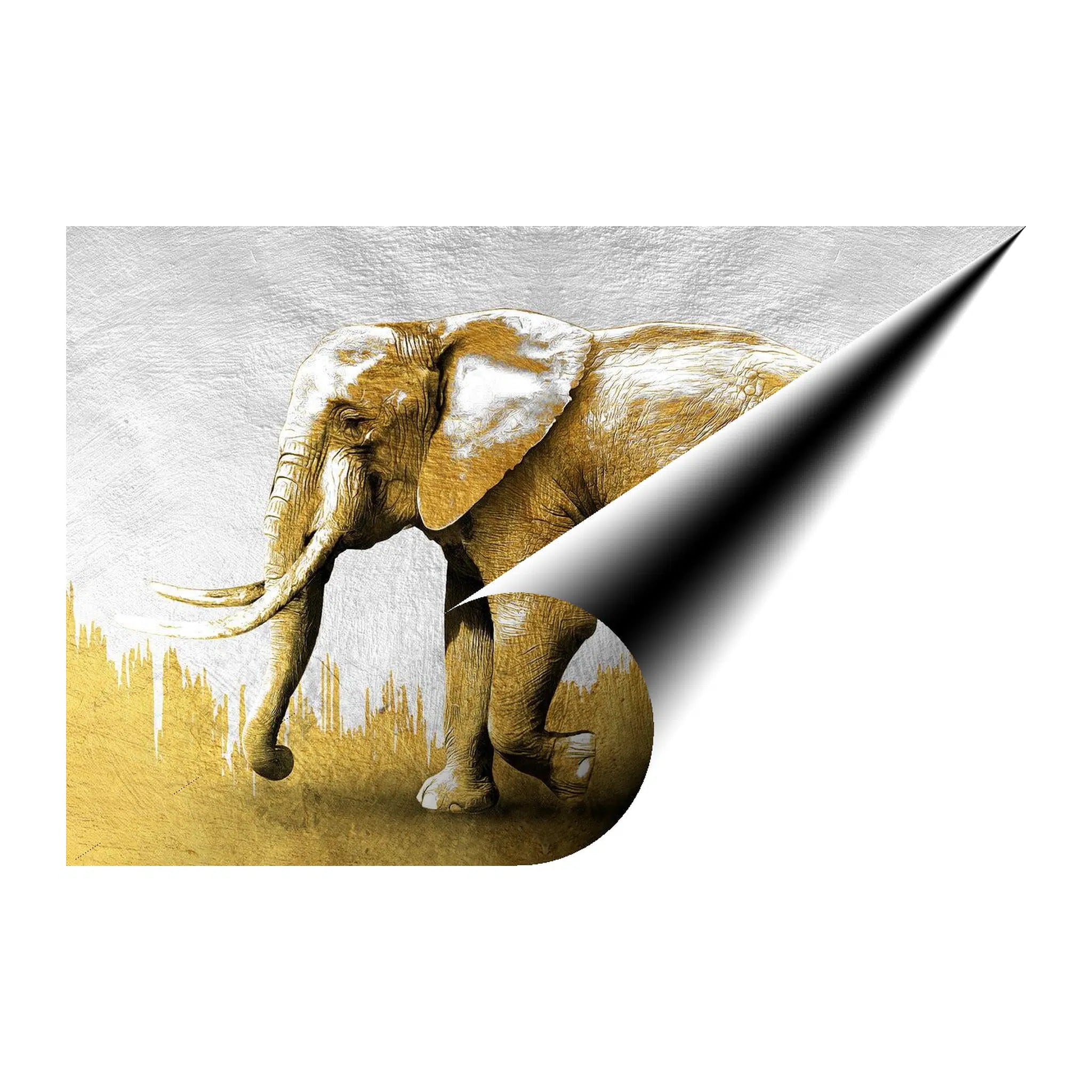 Elephant Gold Giclée Print 32902 Giclée Fine Art Matte Paper Print Visual Wall Art