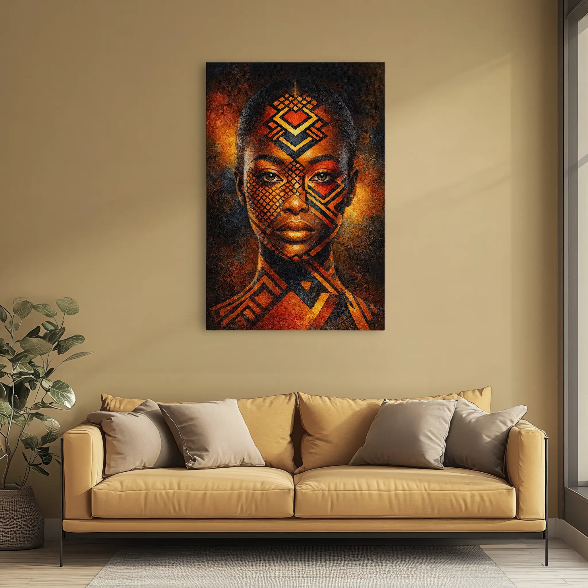 Ember Geometric Portrait Giclée Print 235005 Visual Wall Art AR2:3V Giclée Print