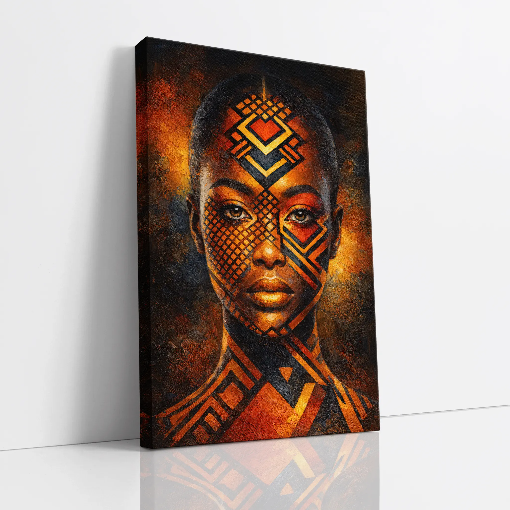 Ember Geometric Portrait Giclée Print 235005 Visual Wall Art AR2:3V Giclée Print