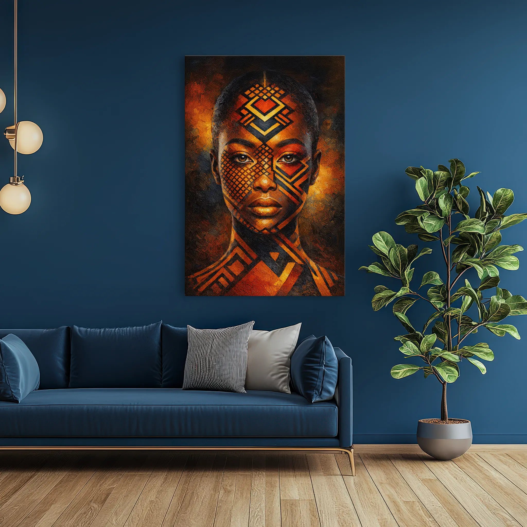 Ember Geometric Portrait Giclée Print 235005 Visual Wall Art AR2:3V Giclée Print