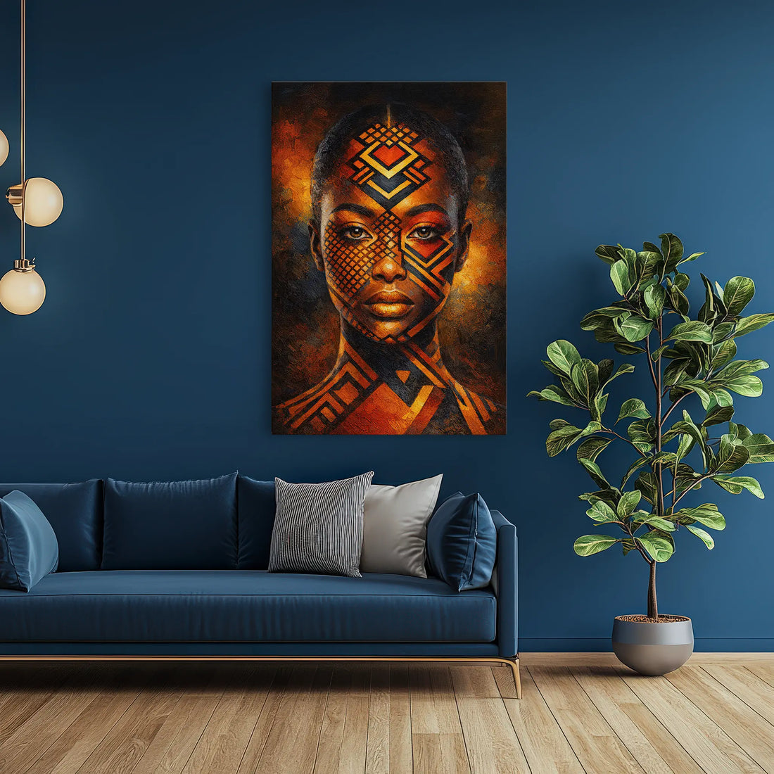 Ember Geometric Portrait Giclée Print 235005 Visual Wall Art AR2:3V Giclée Print