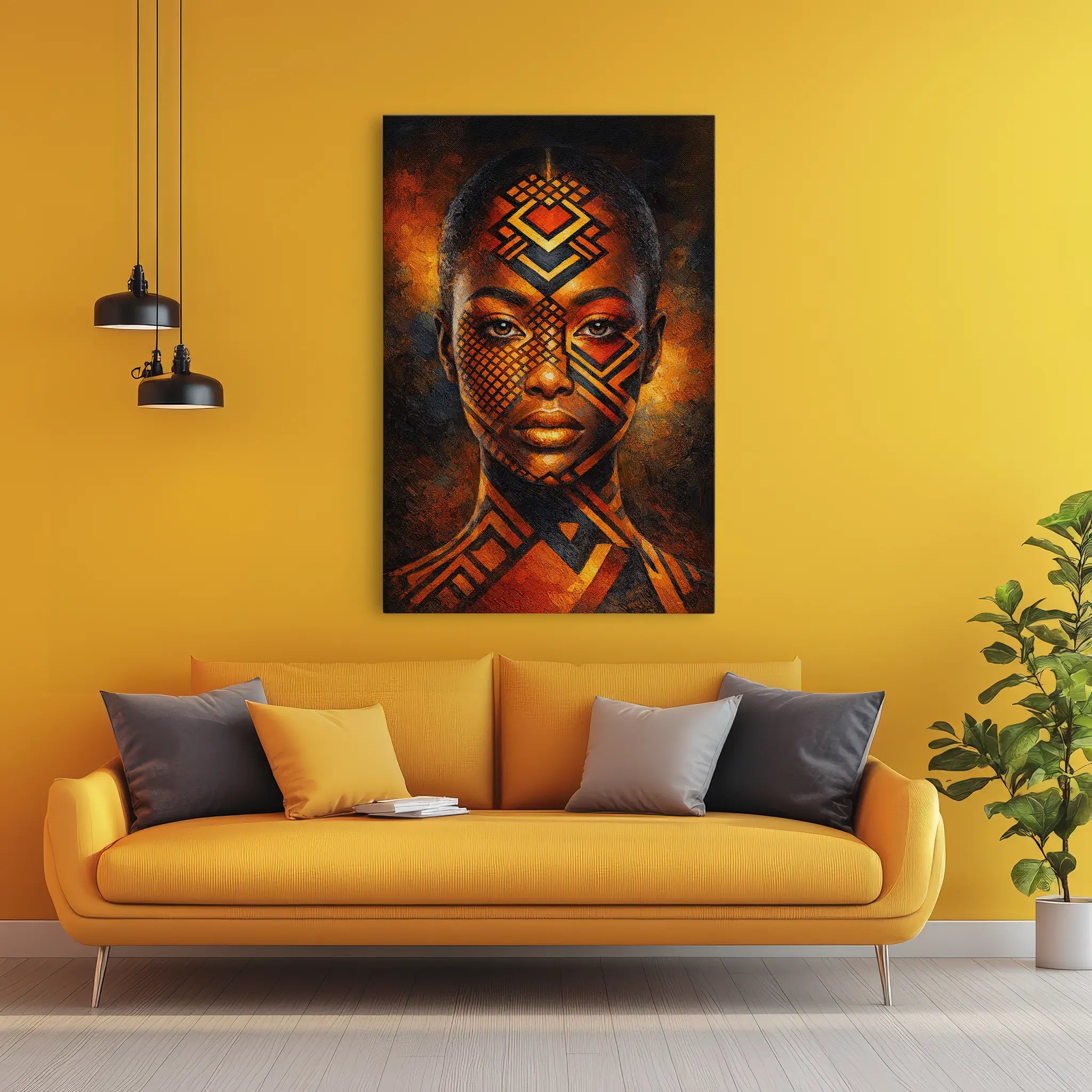 Ember Geometric Portrait Giclée Print 235005 Visual Wall Art AR2:3V Giclée Print