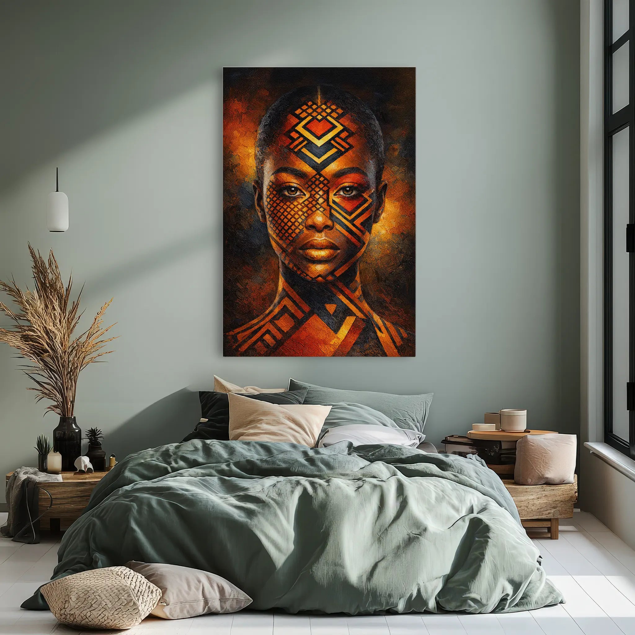 Ember Geometric Portrait Giclée Print 235005 Visual Wall Art AR2:3V Giclée Print