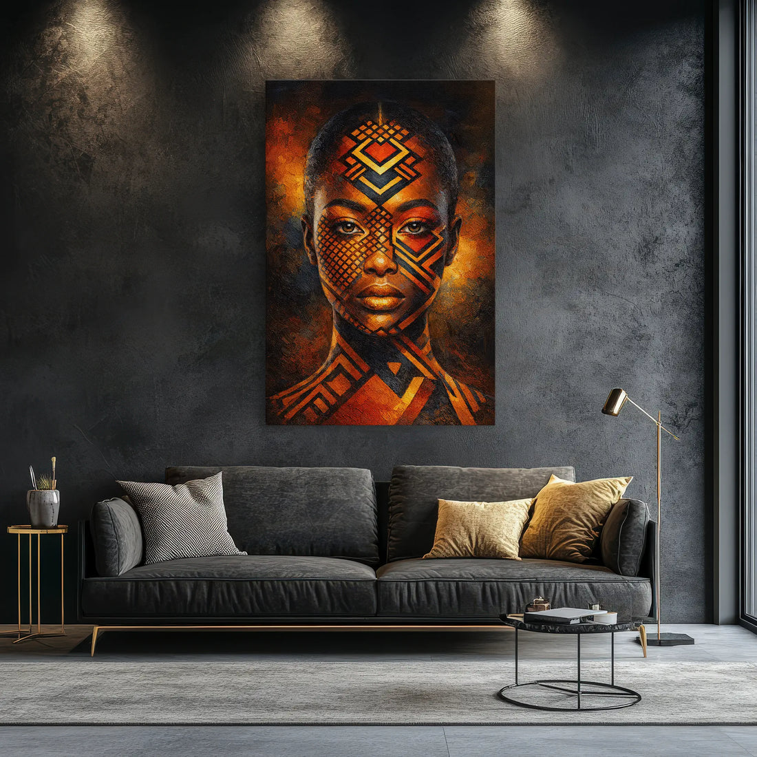Ember Geometric Portrait Giclée Print 235005 Visual Wall Art AR2:3V Giclée Print