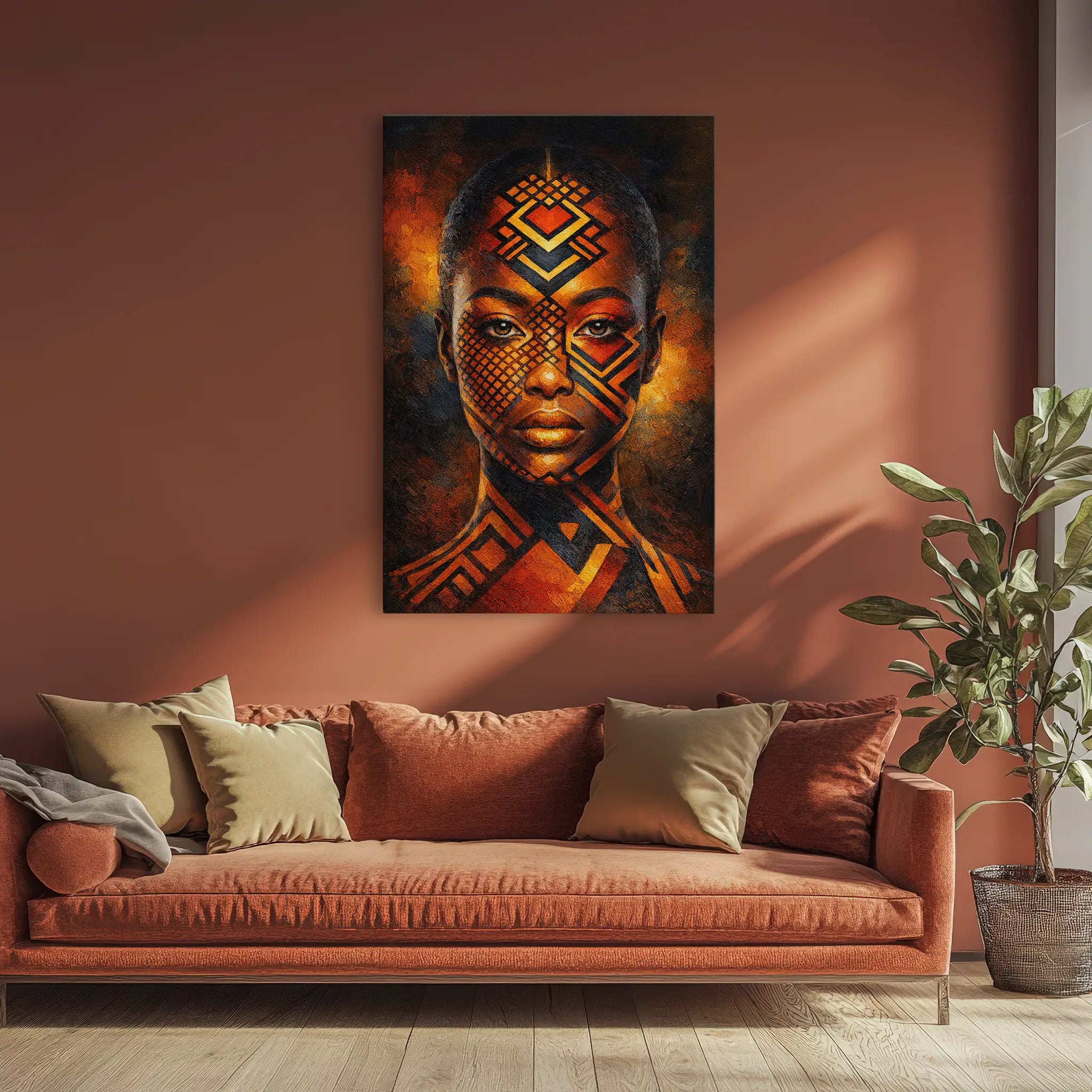 Ember Geometric Portrait Giclée Print 235005 Visual Wall Art AR2:3V Giclée Print