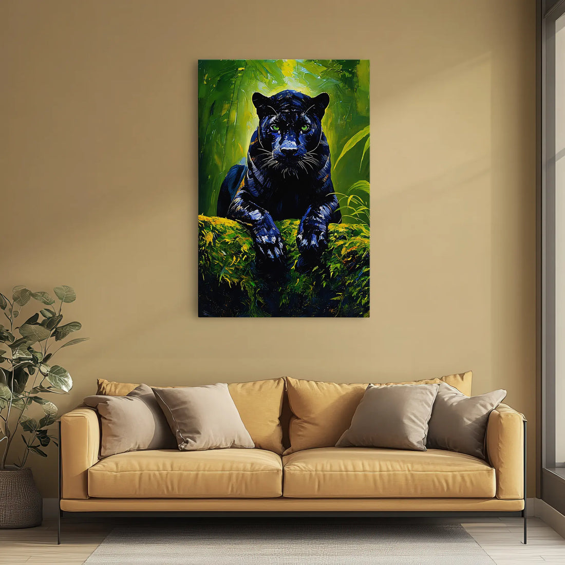Emerald Eyes of the Night black panther Giclée Print 231014 Visual Wall Art AR2:3V Giclée Print