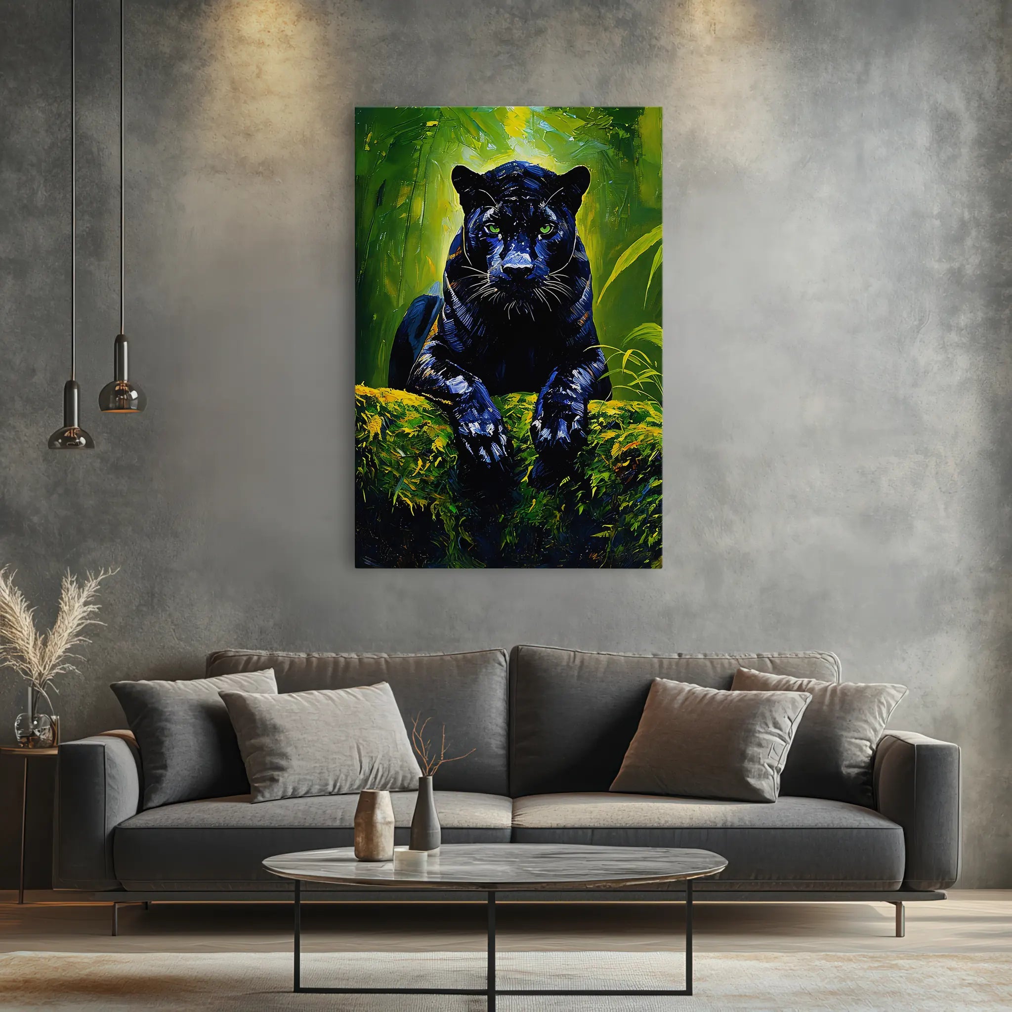 Emerald Eyes of the Night black panther Giclée Print 231014 Visual Wall Art AR2:3V Giclée Print